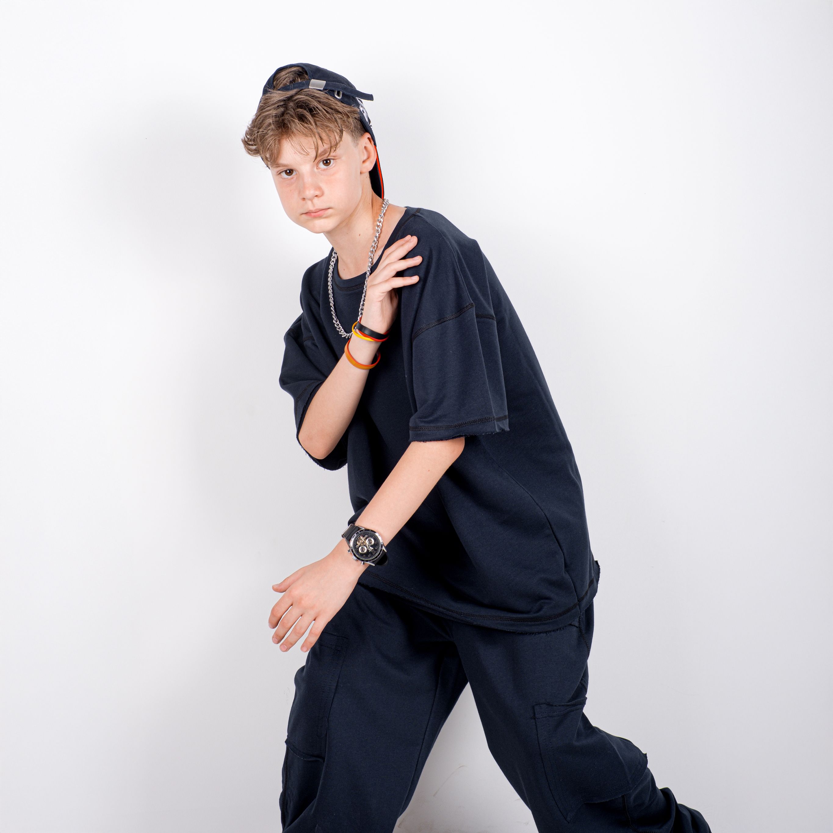StreetKids Oversize Takım Basic Yazlık – Lacivert | Çocuk ve Genç Erkek (135-170 cm)