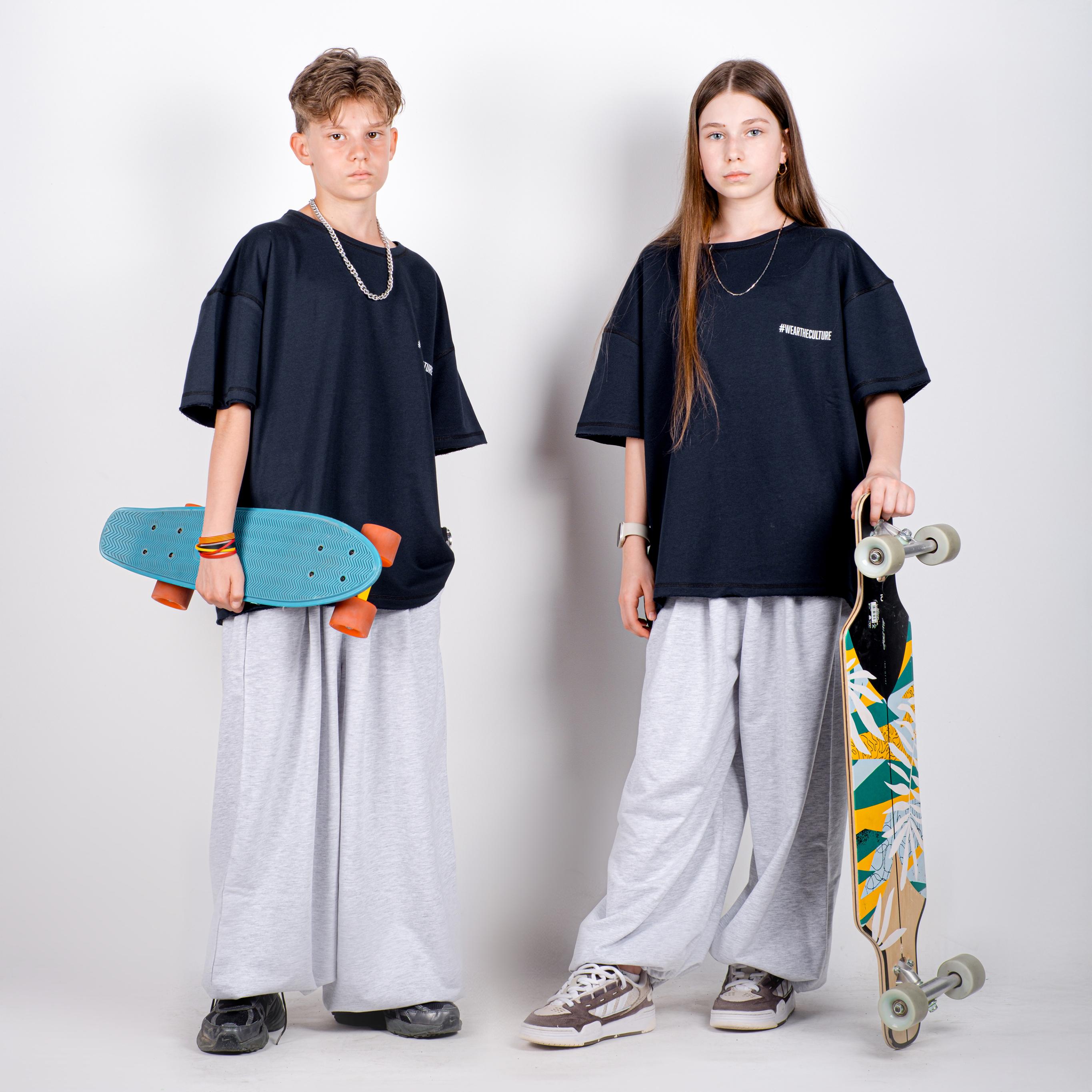 StreetKids Oversize Eşofman – Gri | Çocuk ve Genç - Kız (143-170 cm)