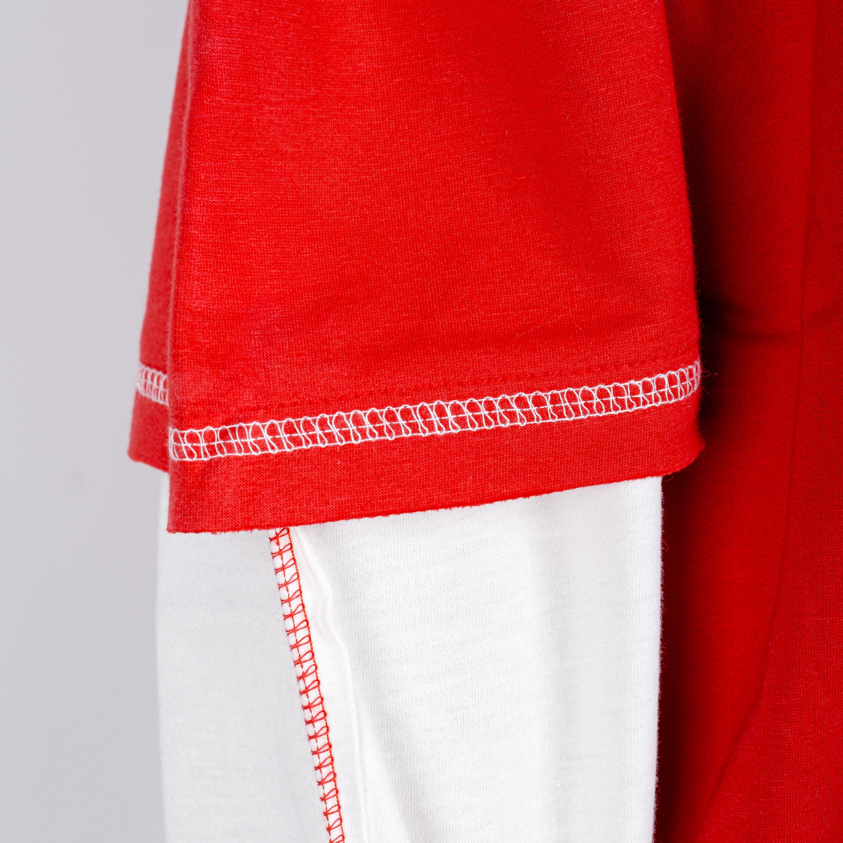 StreetKids Oversize Tişört – Kırmızı (beyaz kollu)  | Çocuk ve Genç - Kız (135-170 cm)