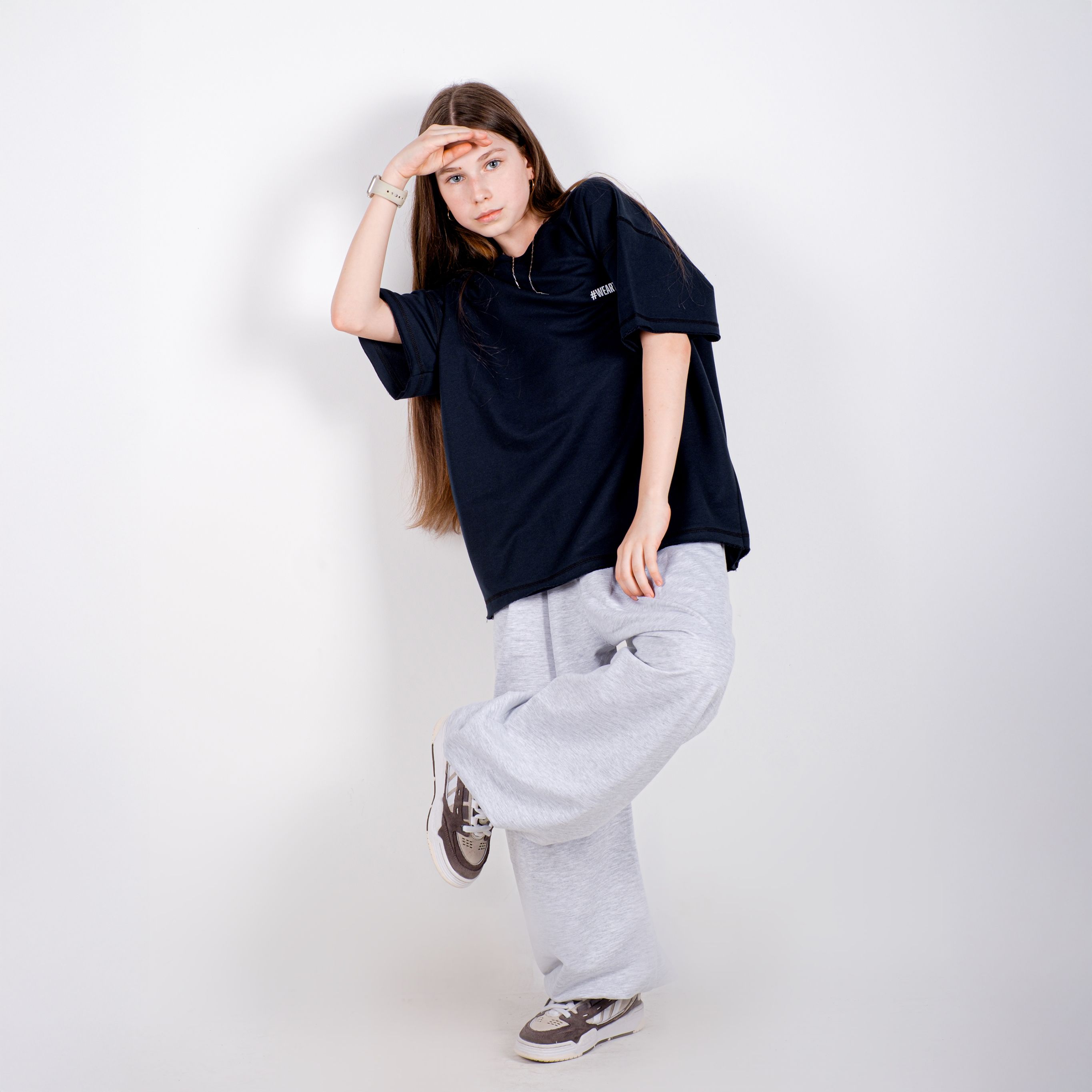 StreetKids Oversize Eşofman – Gri | Çocuk ve Genç - Kız (143-170 cm)