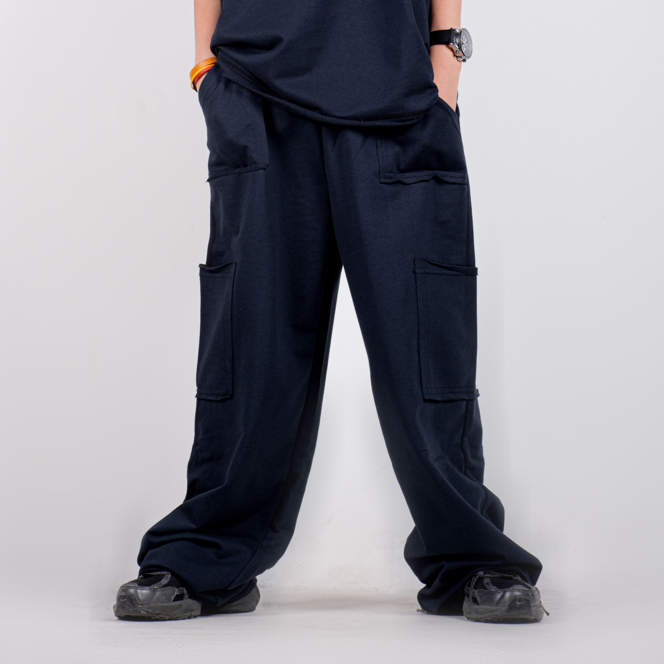 StreetKids Oversize Takım Basic Yazlık – Lacivert | Çocuk ve Genç Erkek (135-170 cm)