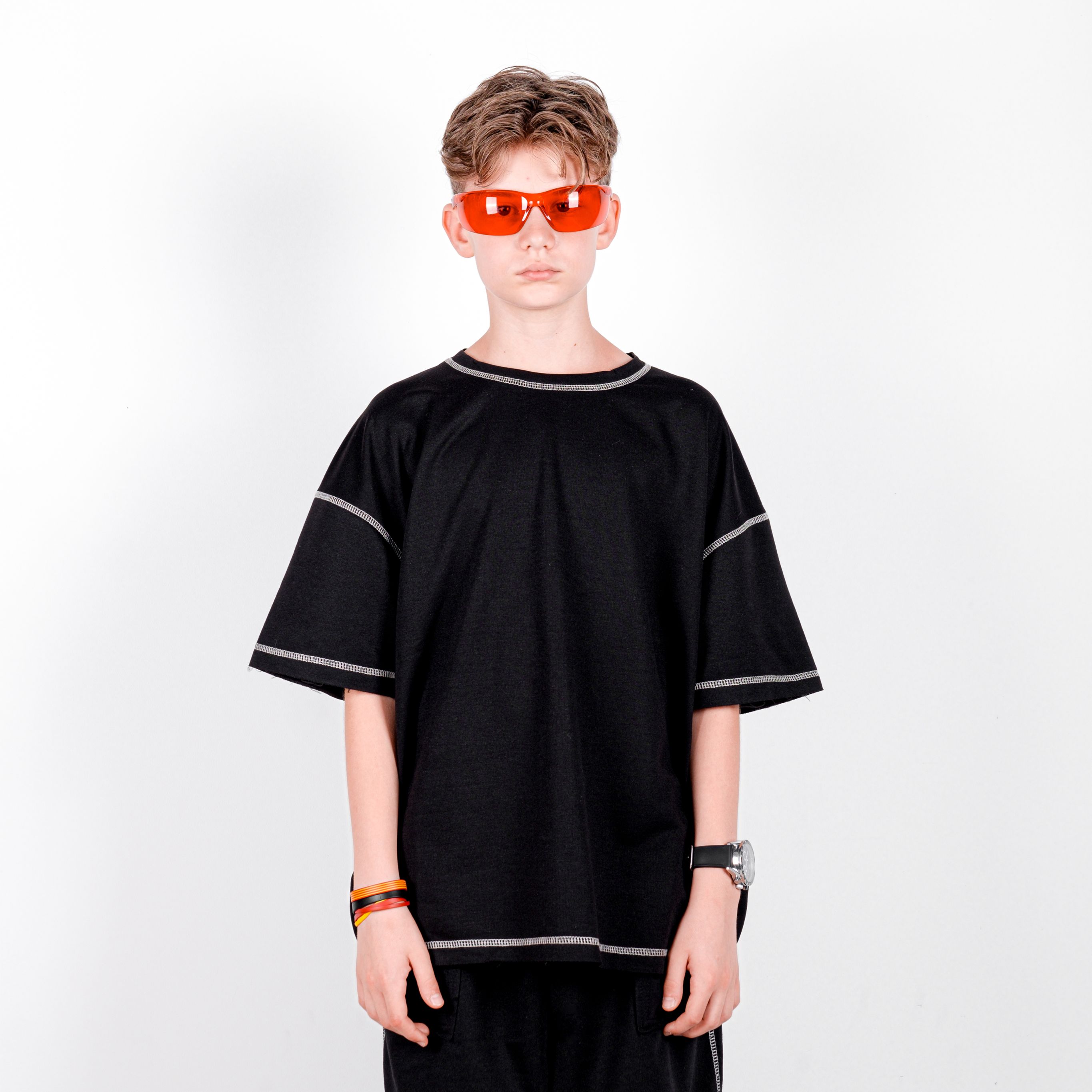 StreetKids Oversize Tişört – Siyah  | Çocuk ve Genç - Erkek (135-170 cm)