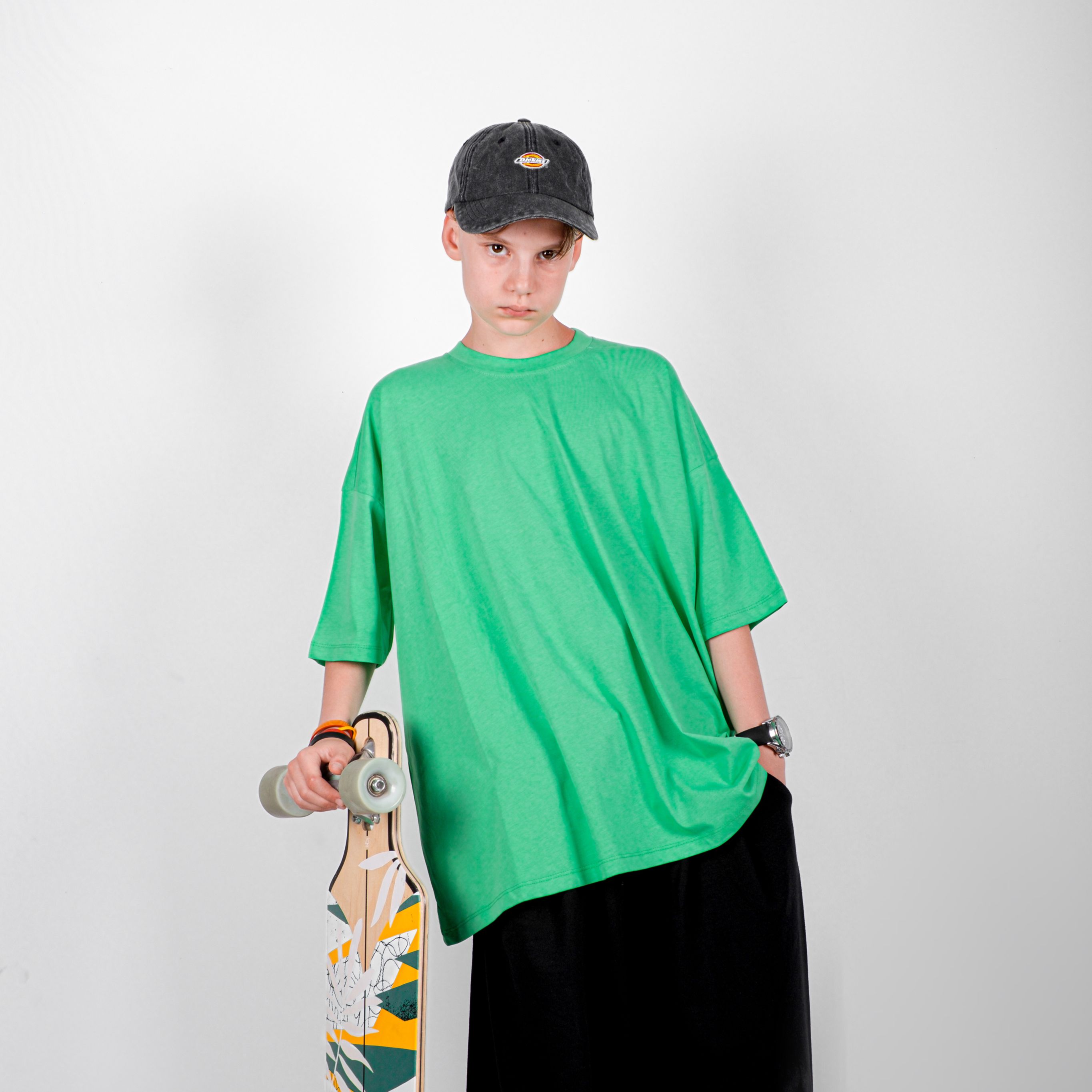 StreetKids Oversize Tişört – Yeşil | Çocuk ve Genç - Erkek (150-180 cm)
