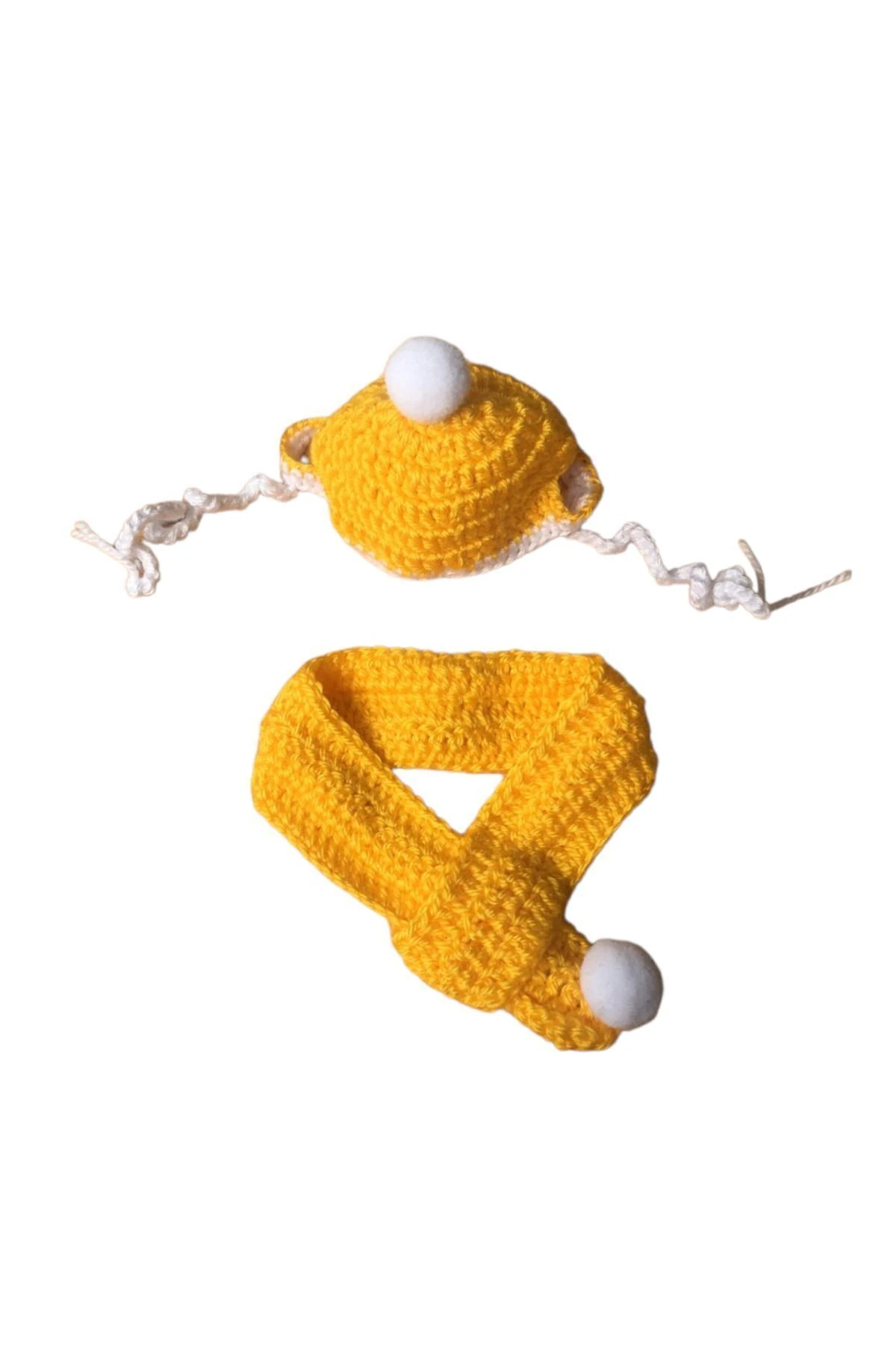 Şapka Atkı Set Kedi Aksesuarları