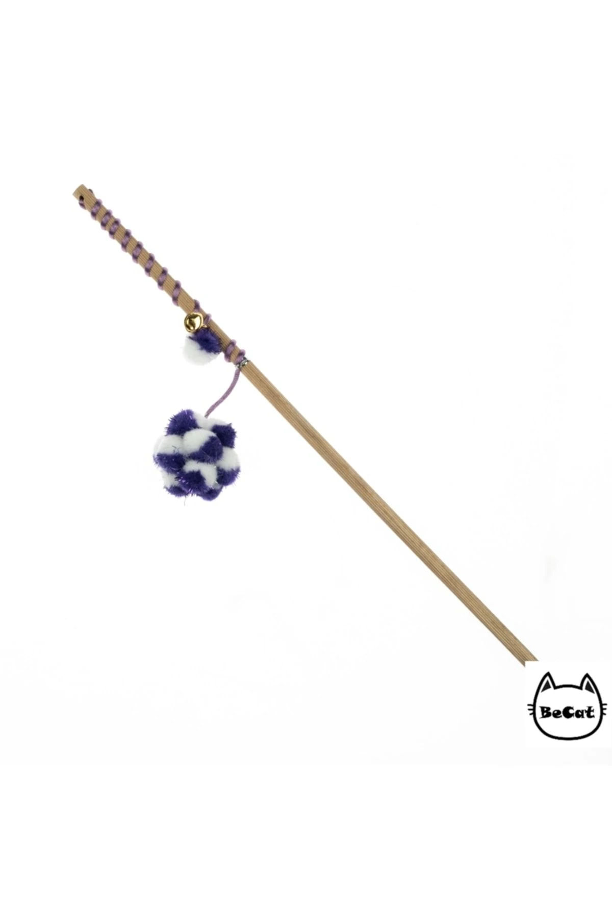 Simli Ponpon Top Figürlü Çanlı Kedi Oltası