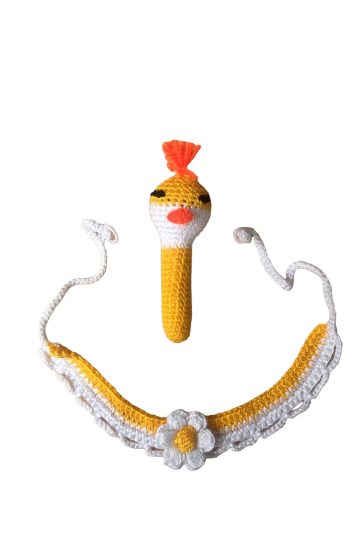 KEDİ ÖRGÜ ,AMİGURİMİ TASMA ,ÖRDEK DİŞ KAŞIMA İKİLİ SET