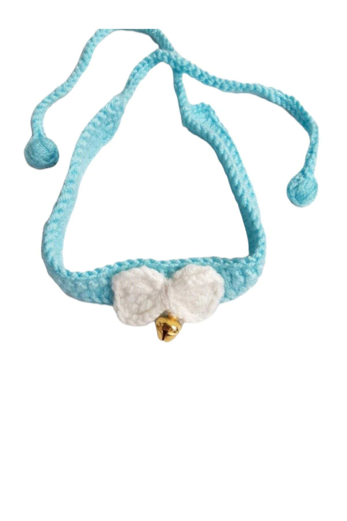 Kedi Kolyesi & Örgü Kedi Tasması & Çanlı Kedi Boyun Aksesuarı