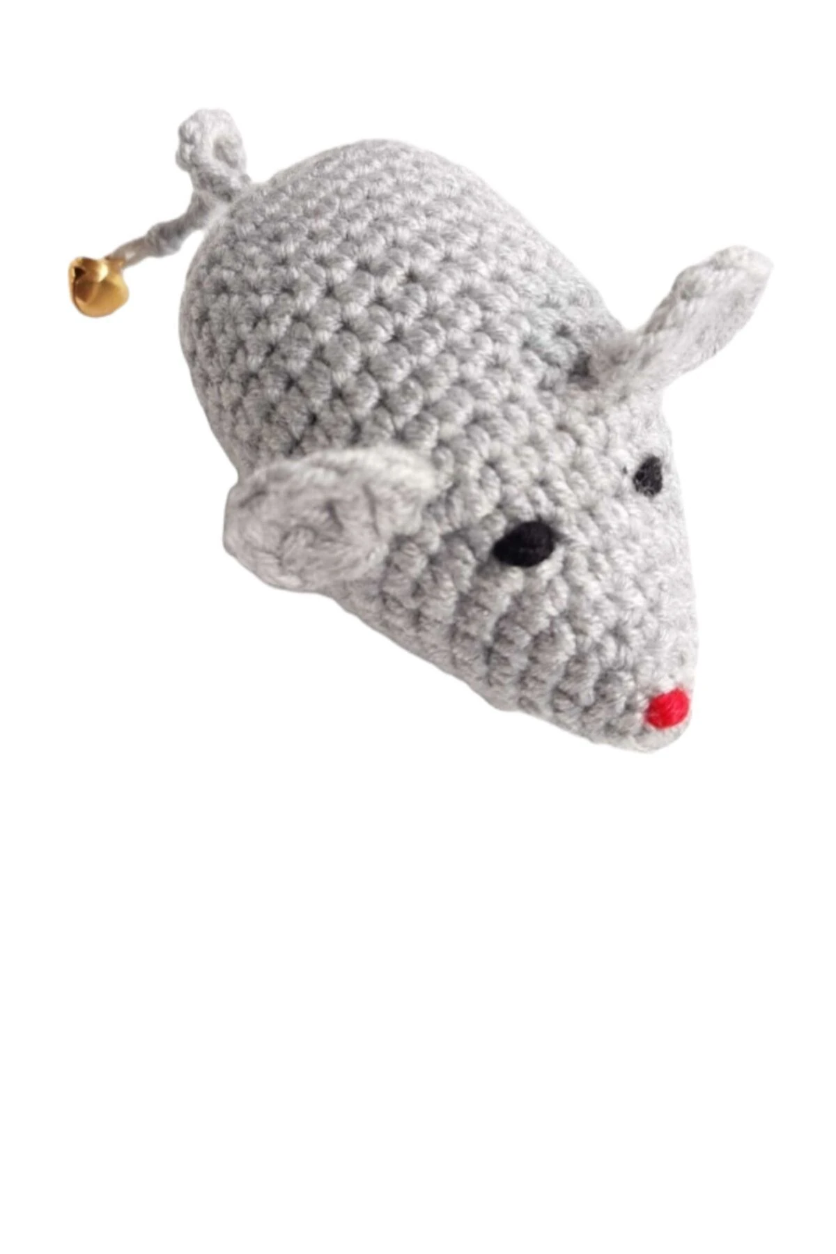 Catnıpli Fare Model Örgü Çıngıraklı Kedi & Köpek Oyuncağı