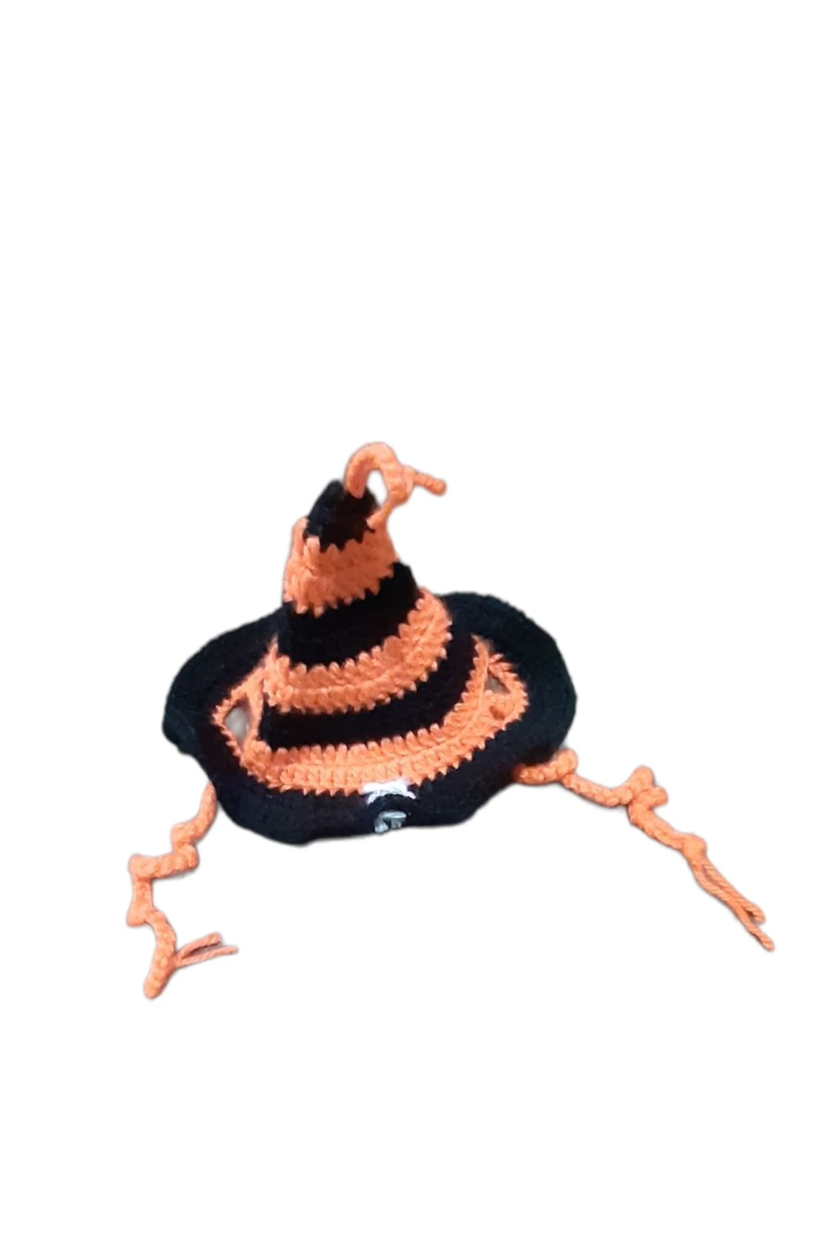 Kedi Cadı Şapkası Siyah ,Turuncu Renk