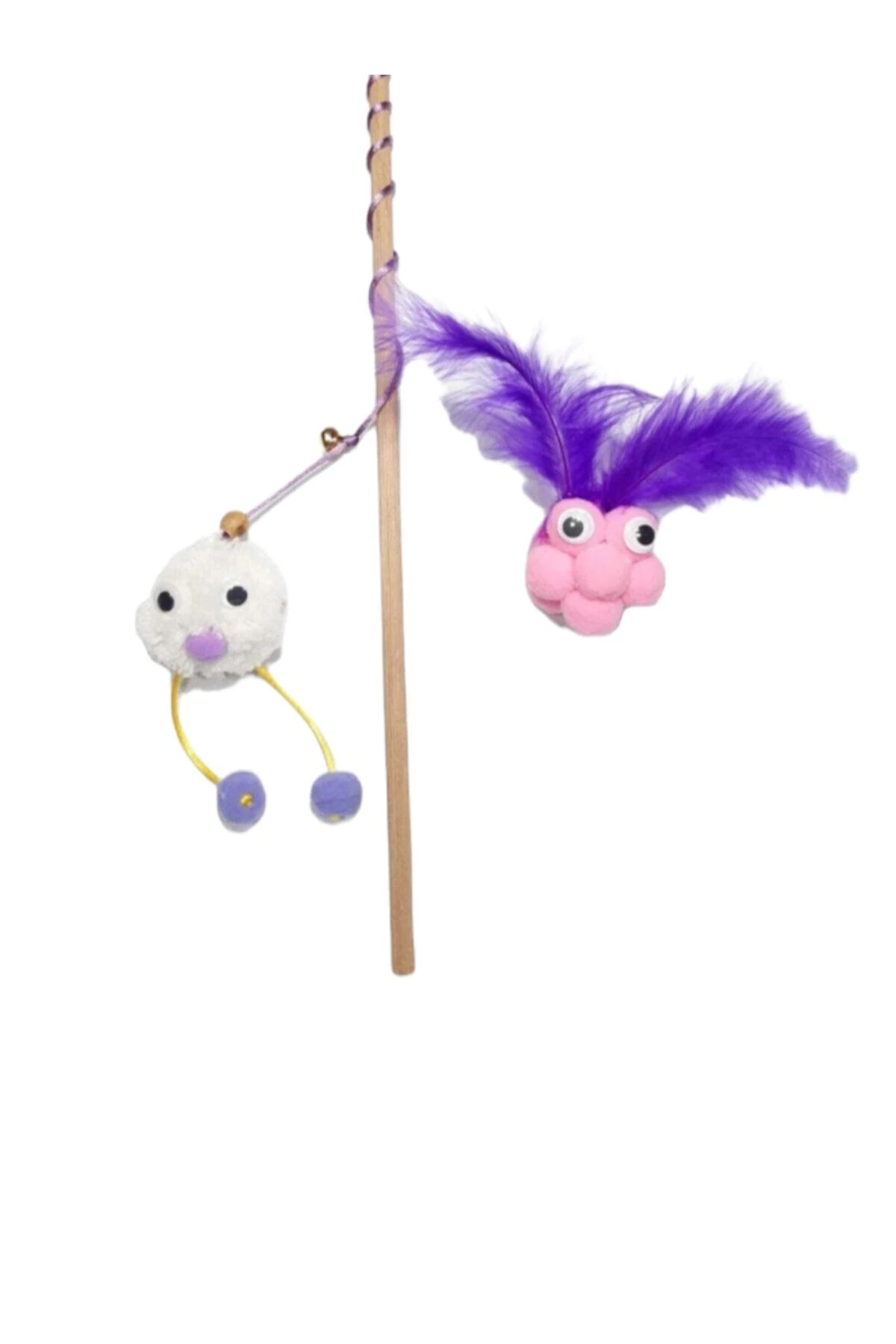 Çanlı Kedi Oltası Ve Kedi Oyuntopu Oyuncağı 2'li Set