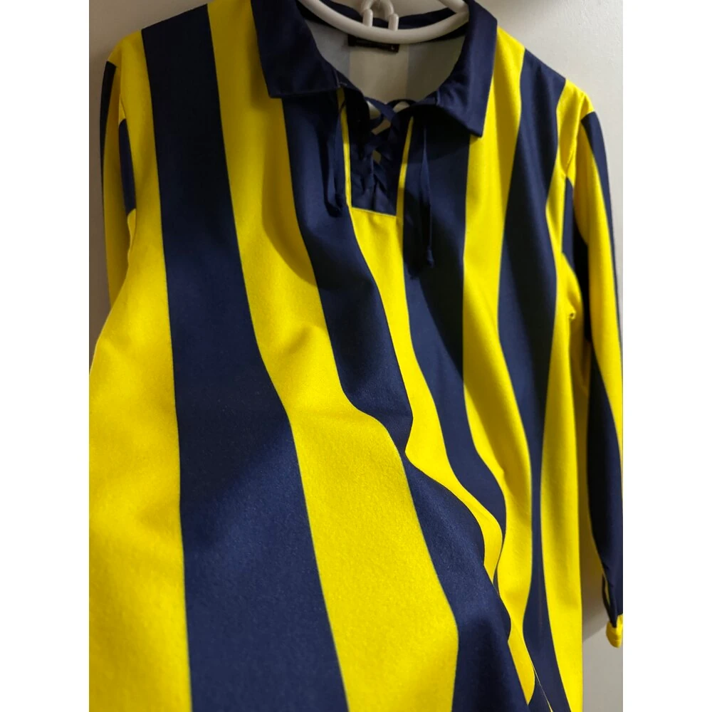 Sarı Lacivert Zaferin Rengi Dokuma Polar ⭐️