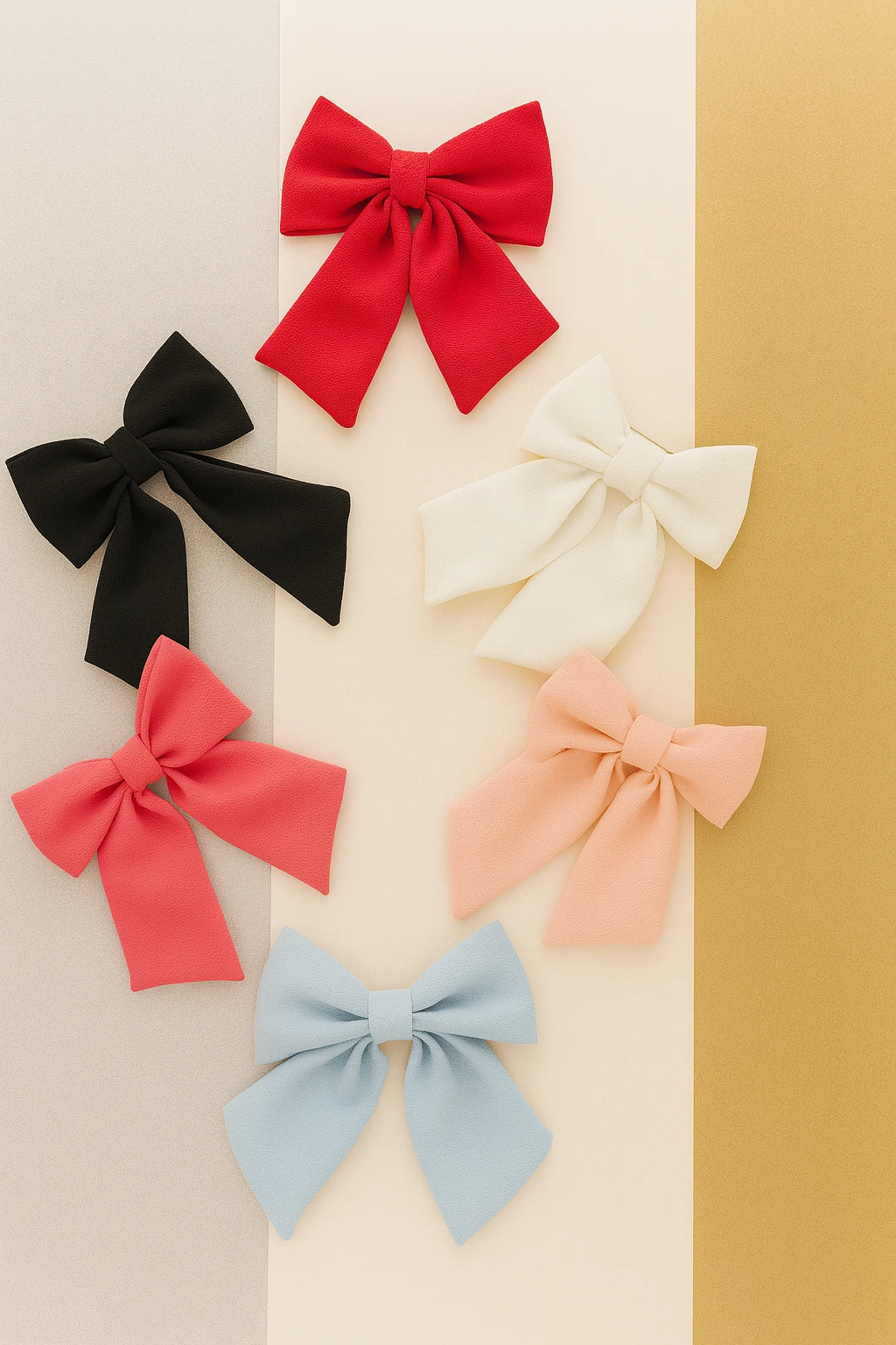 Otomatik Fiyonk Toka, Yetişkin - Genç Kız Klipsli Toka 6'lı Set - Çok Renkli̇