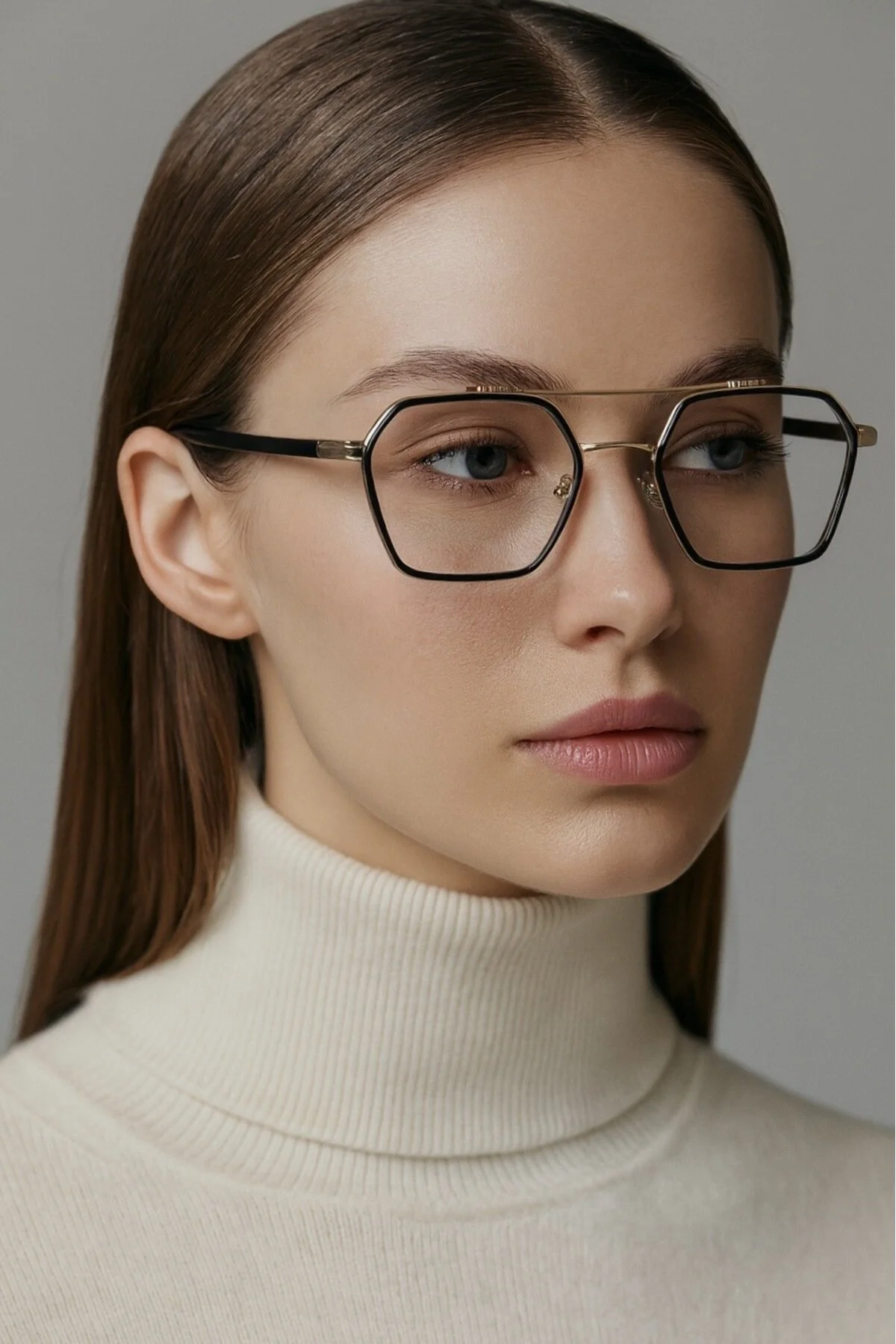 Ecş Unisex Siyah Şeffaf Mavi Işık Filtreli Gözlük - Şeffaf / Siyah