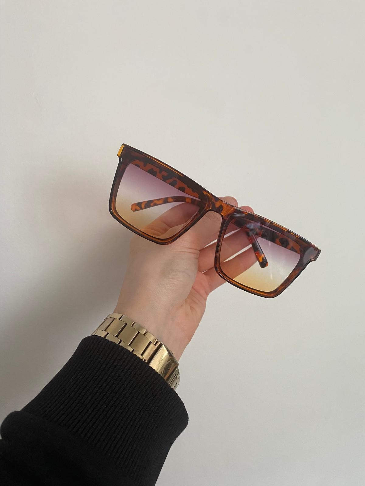 Yeni Lüx Unisex  Güneş Gözlüğü - Leopar Kahve