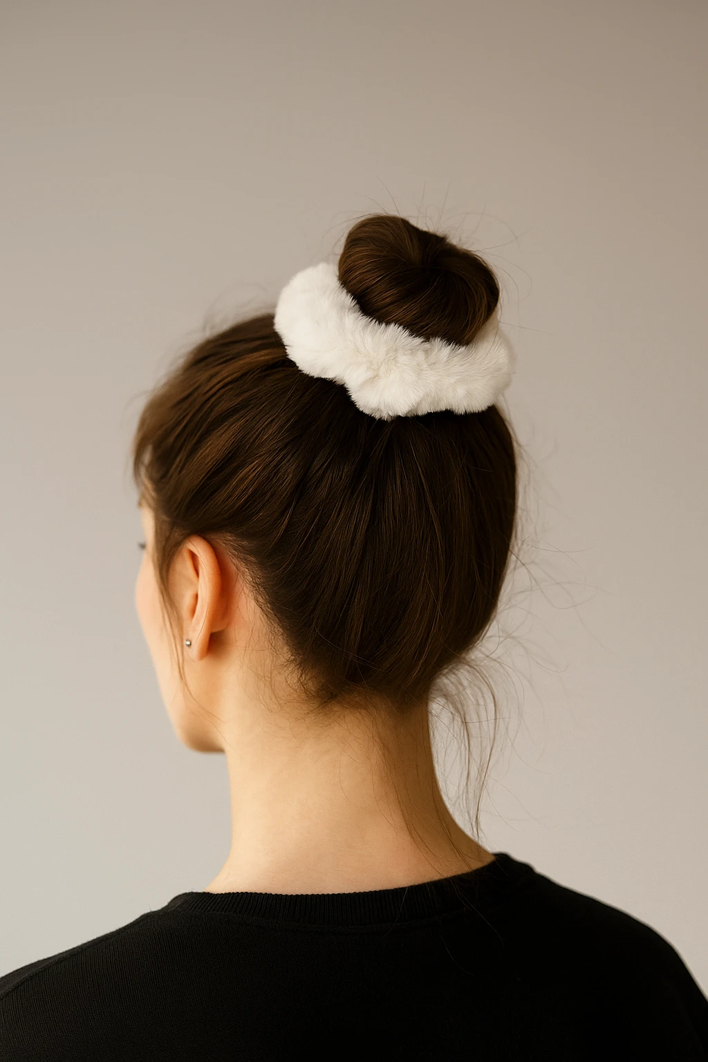 Peluş Simit Yuvarlak Büzgülü Lastikli Toka 5'li