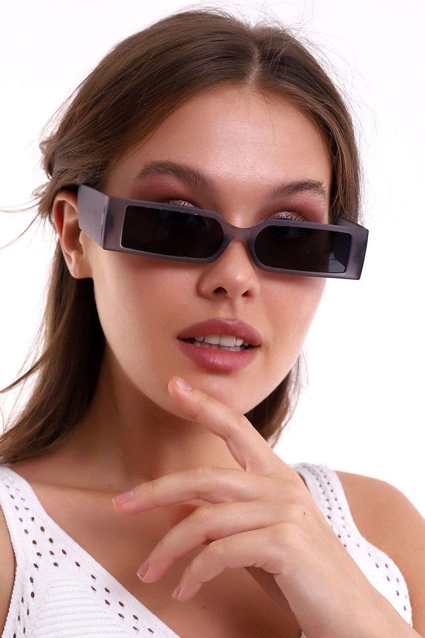 1049 Kare Unisex Güneş Gözlüğü - Duman