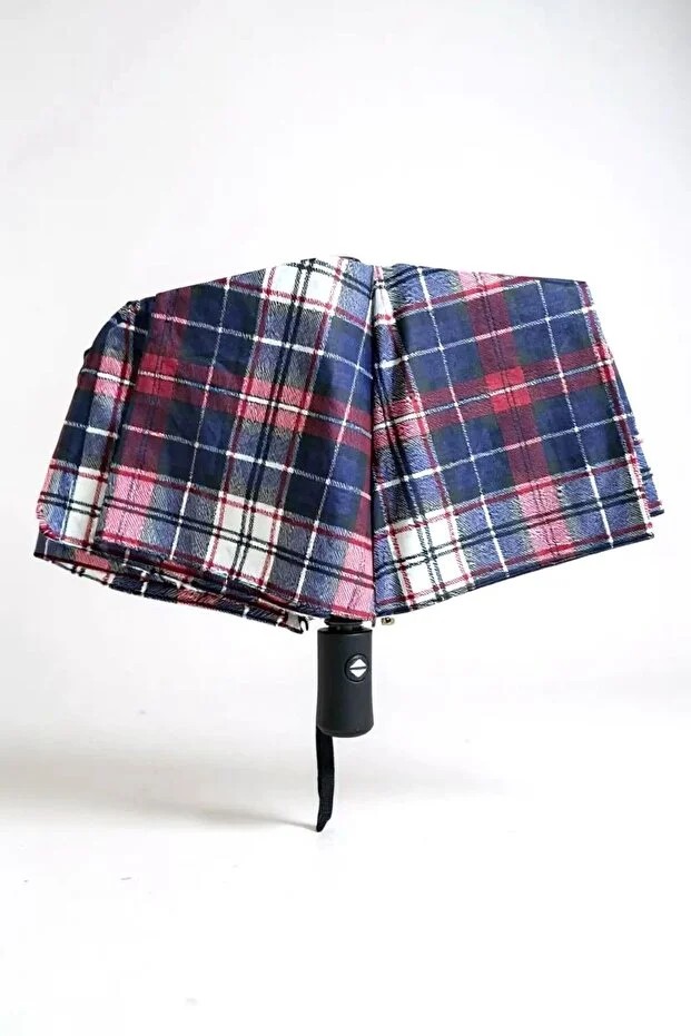 Ekoseli Otomatik Fonksiyon Açma Kapama Kılıflı Ekoseli Unisex Kaliteli Şemsiye