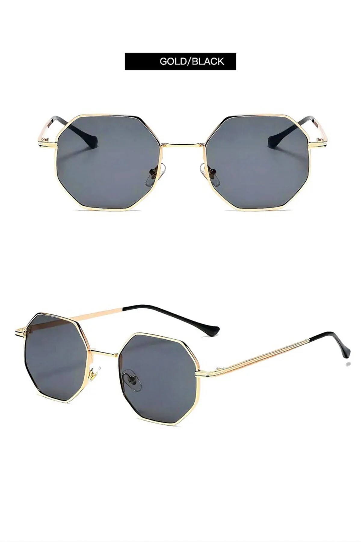Esagano Geometrik  Unisex Metal Güneş Gözlüğü
