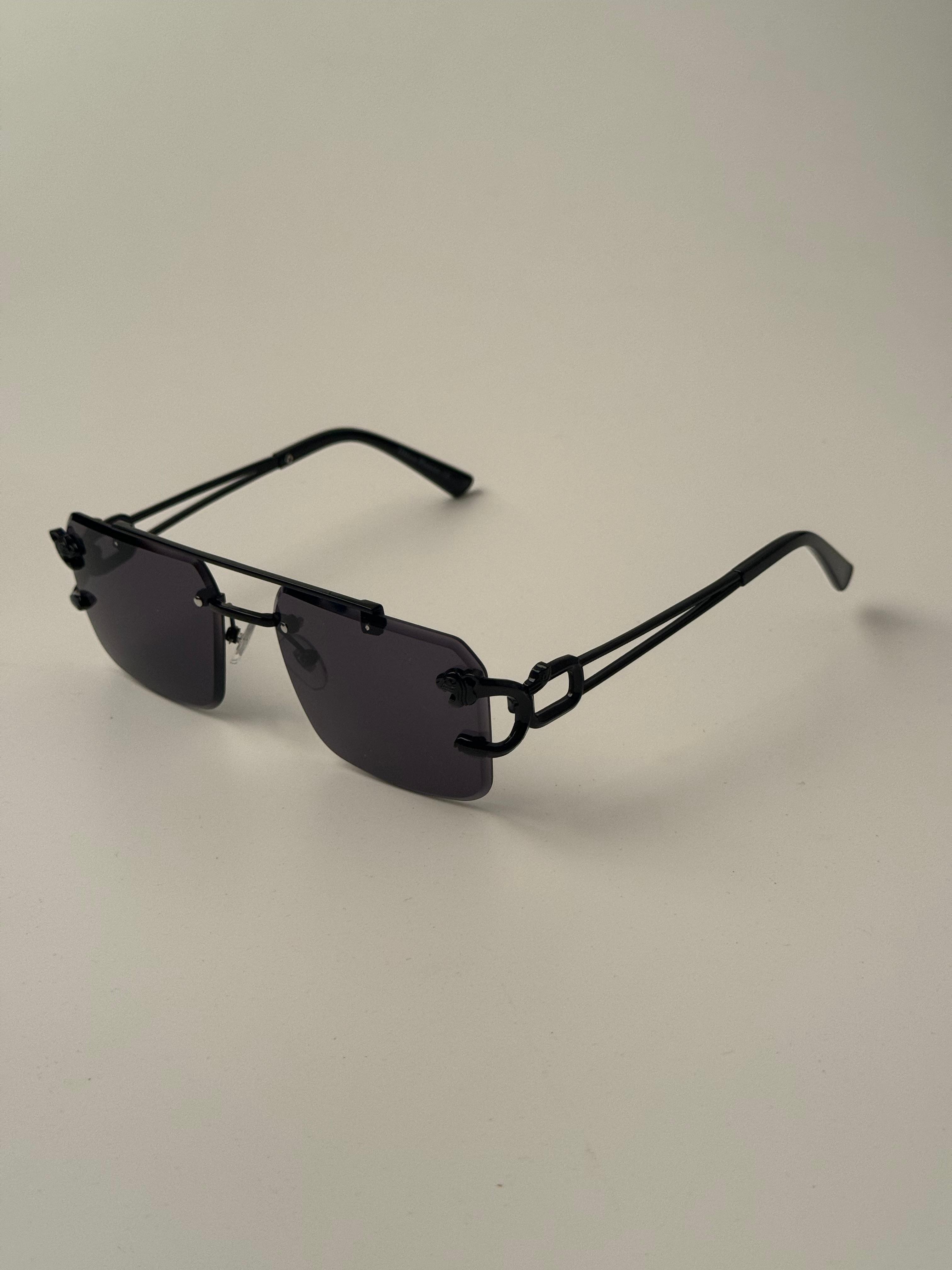 Kristal Kaplan Unisex Güneş Gözlüğü - Siyah