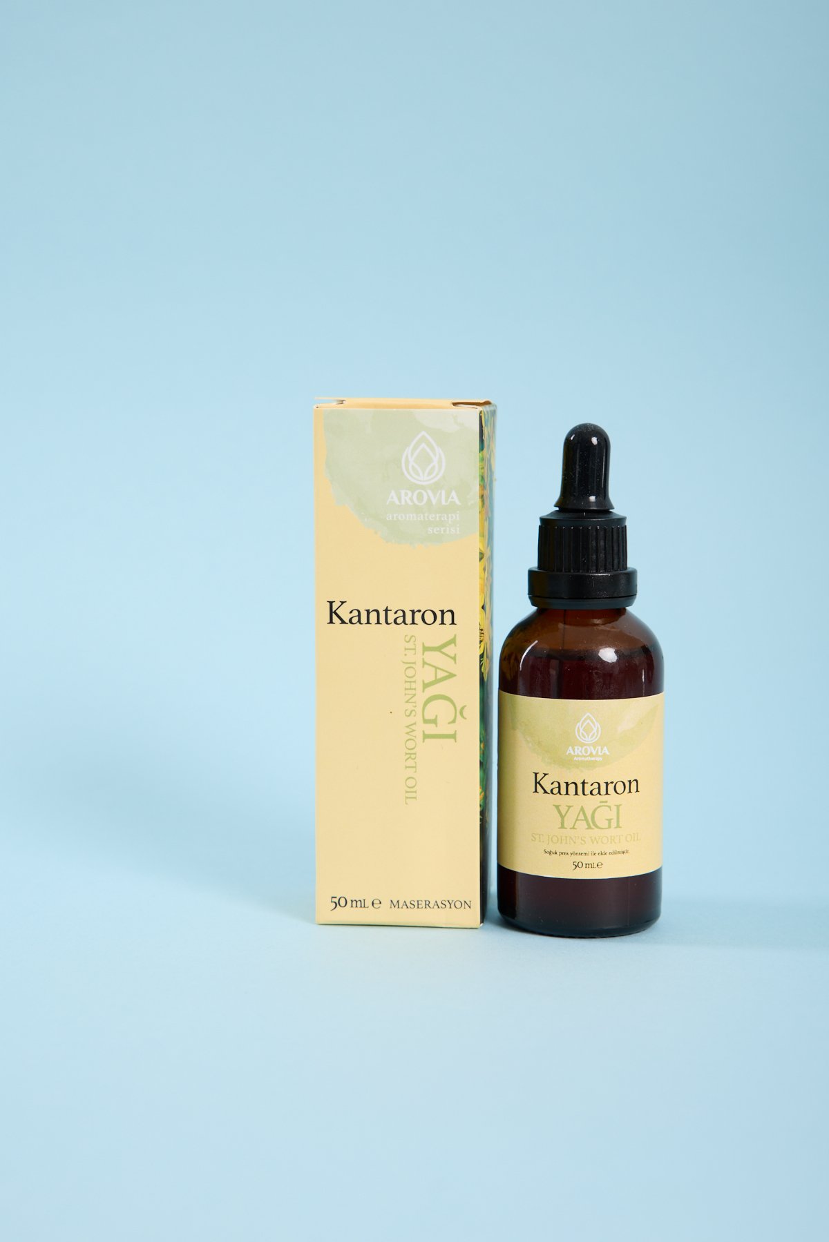 Sarı Kantaron Yağı Doğal St John'S Wort Oil Damlalıklı Cam Şişede 50ml 