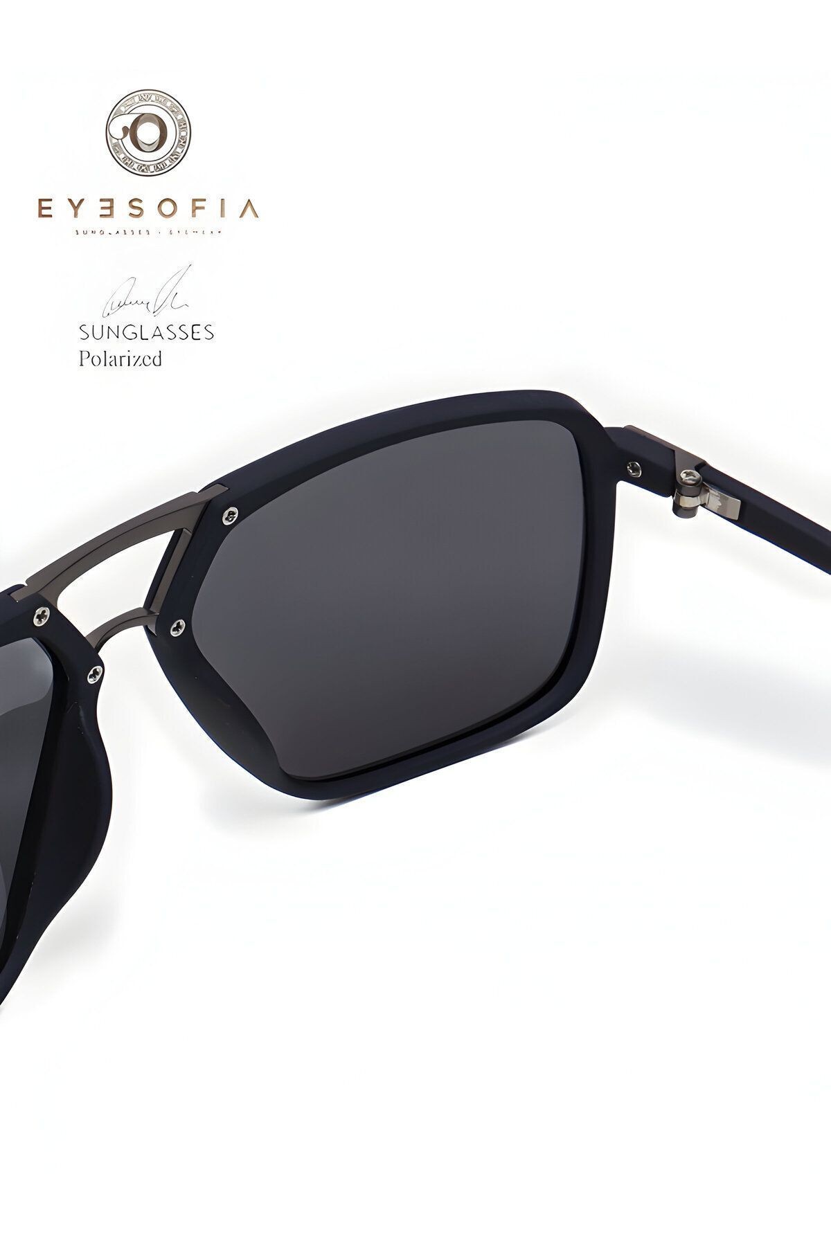 P8934 D Polarize Titanyum Siyah Unisex Güneş Gözlüğü