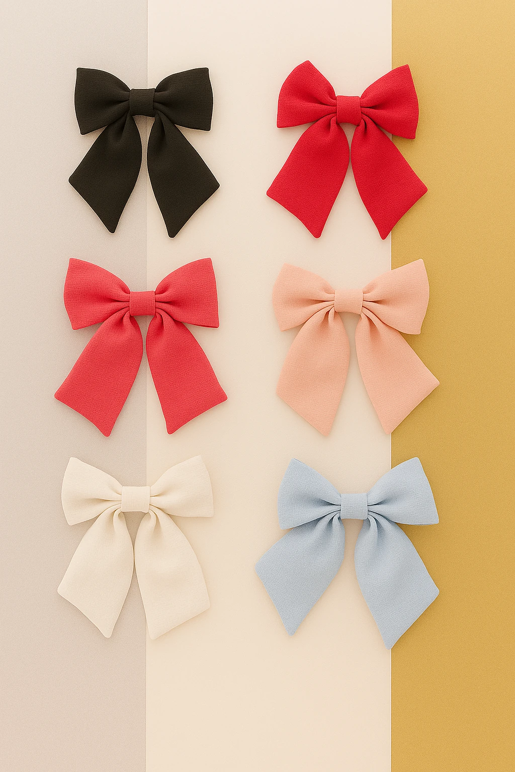 Otomatik Fiyonk Toka, Yetişkin - Genç Kız Klipsli Toka 6'lı Set