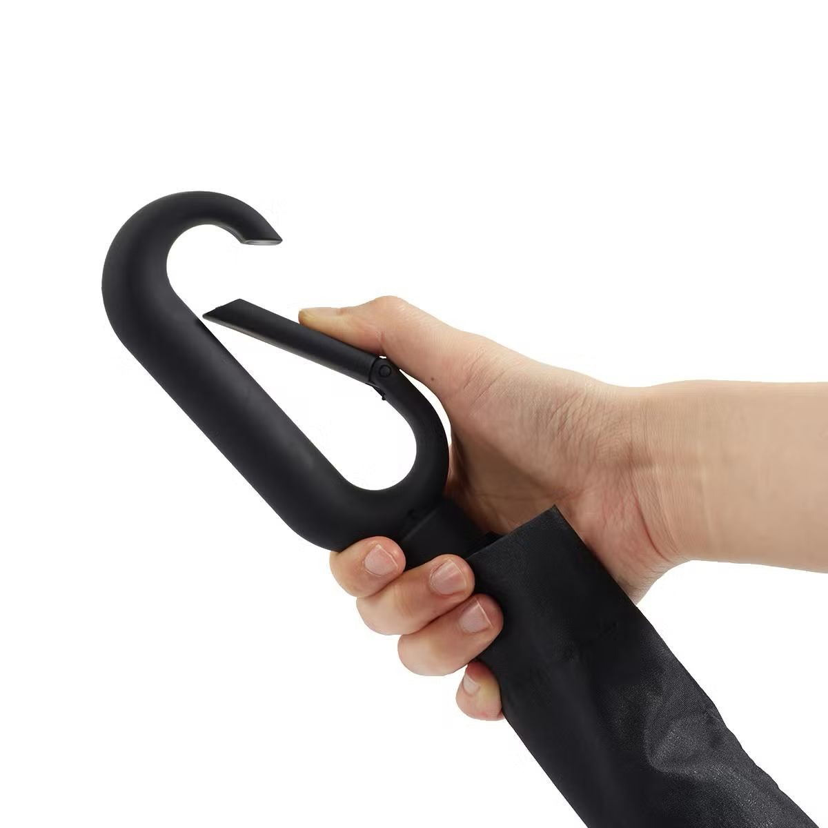 Hook Kancalı Siyah Kılıflı Unisex Kaliteli Full Otomatik Şemsiye