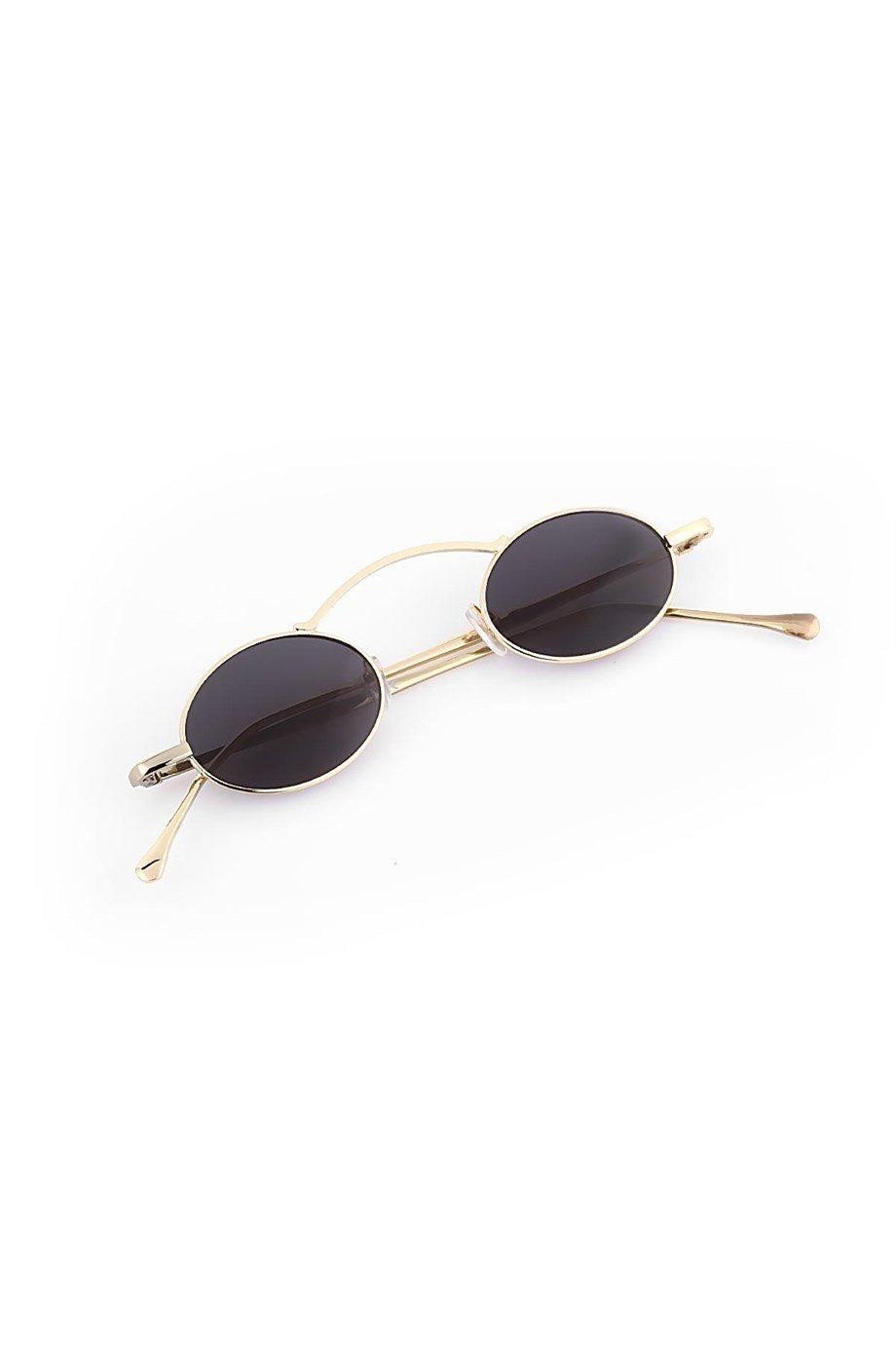 Elips Çıtalı Unisex Güneş Gözlüğü  - Gold Siyah