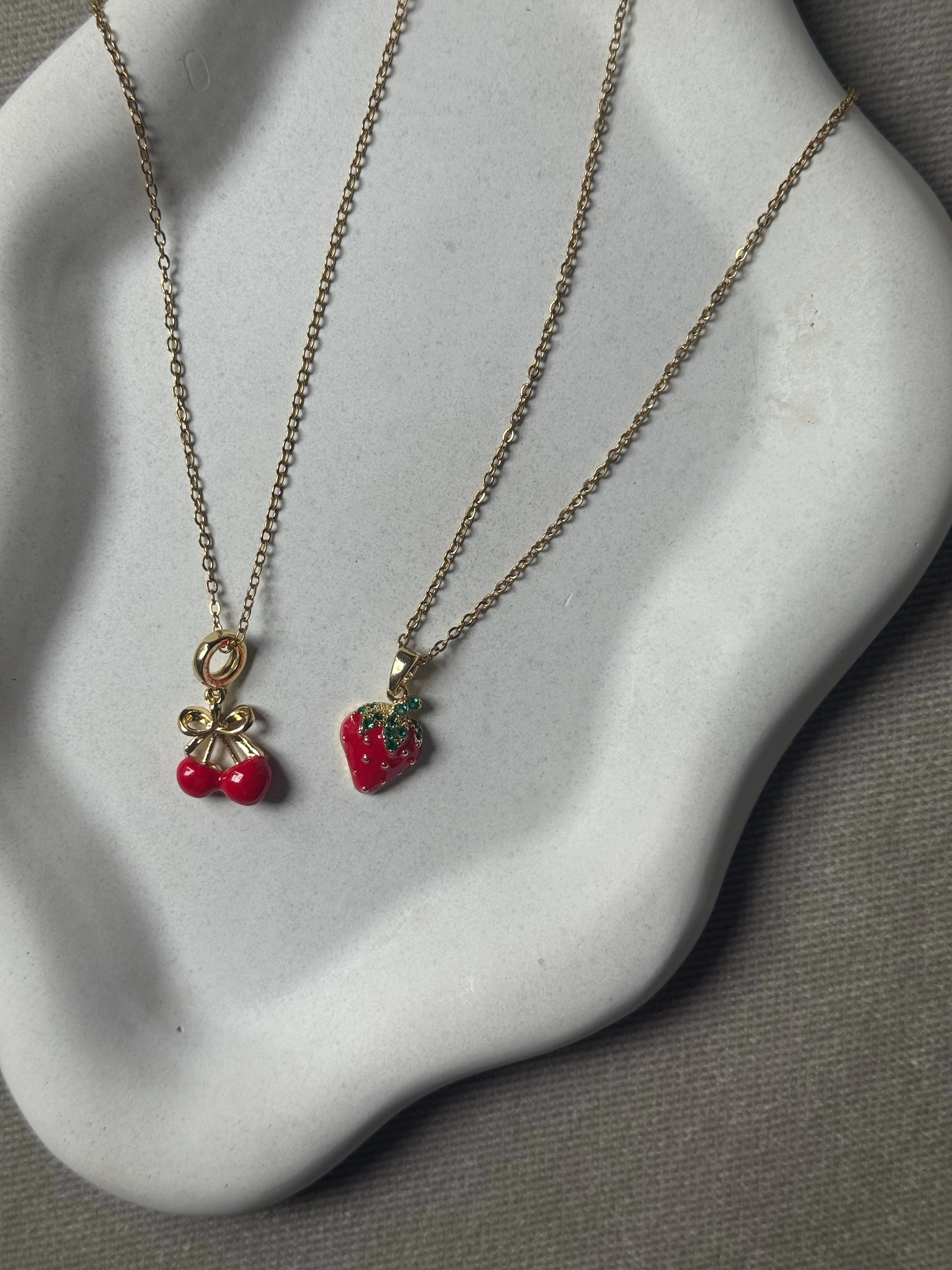 Kirazlı & Çilekli Kolye
