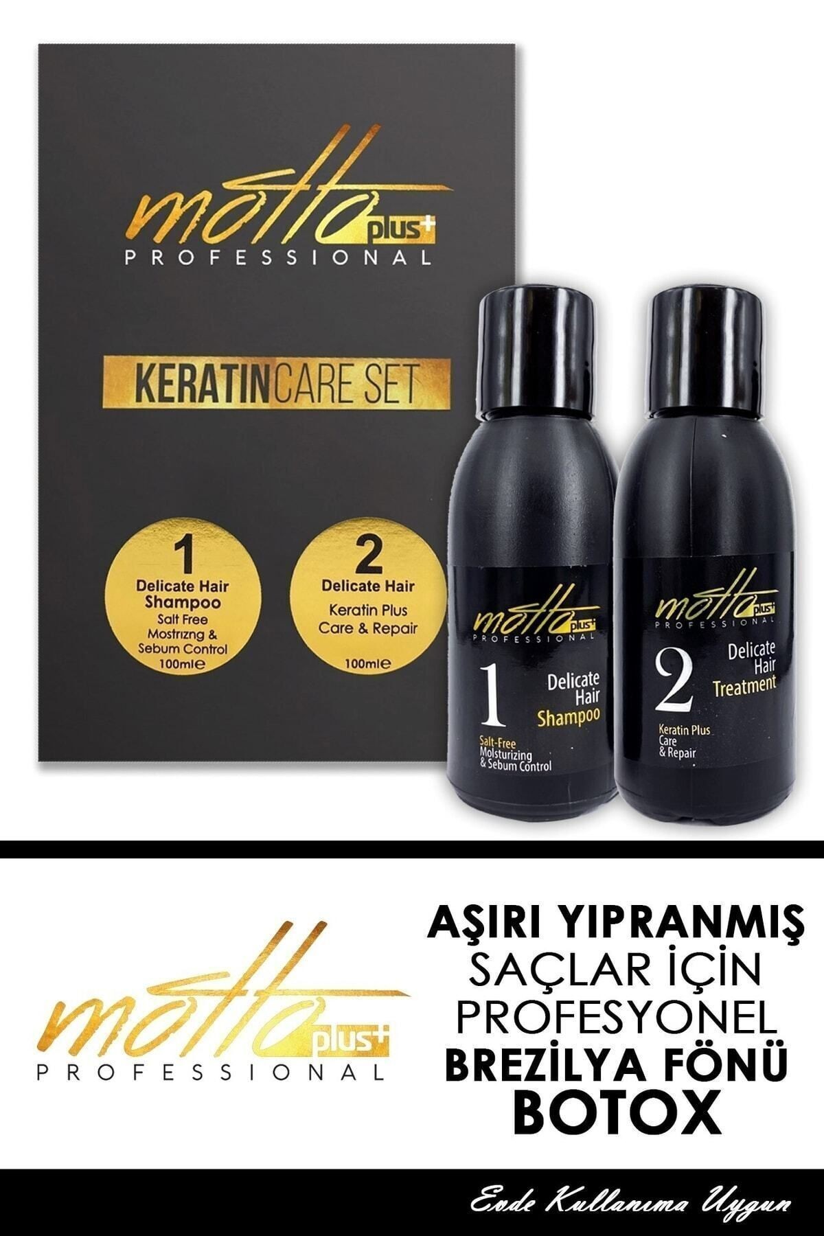 Brezilya Fönü Keratini 2'li Mucizevi Bakım Seti (100ML KERATİN - 100ML ŞAMPUAN)
