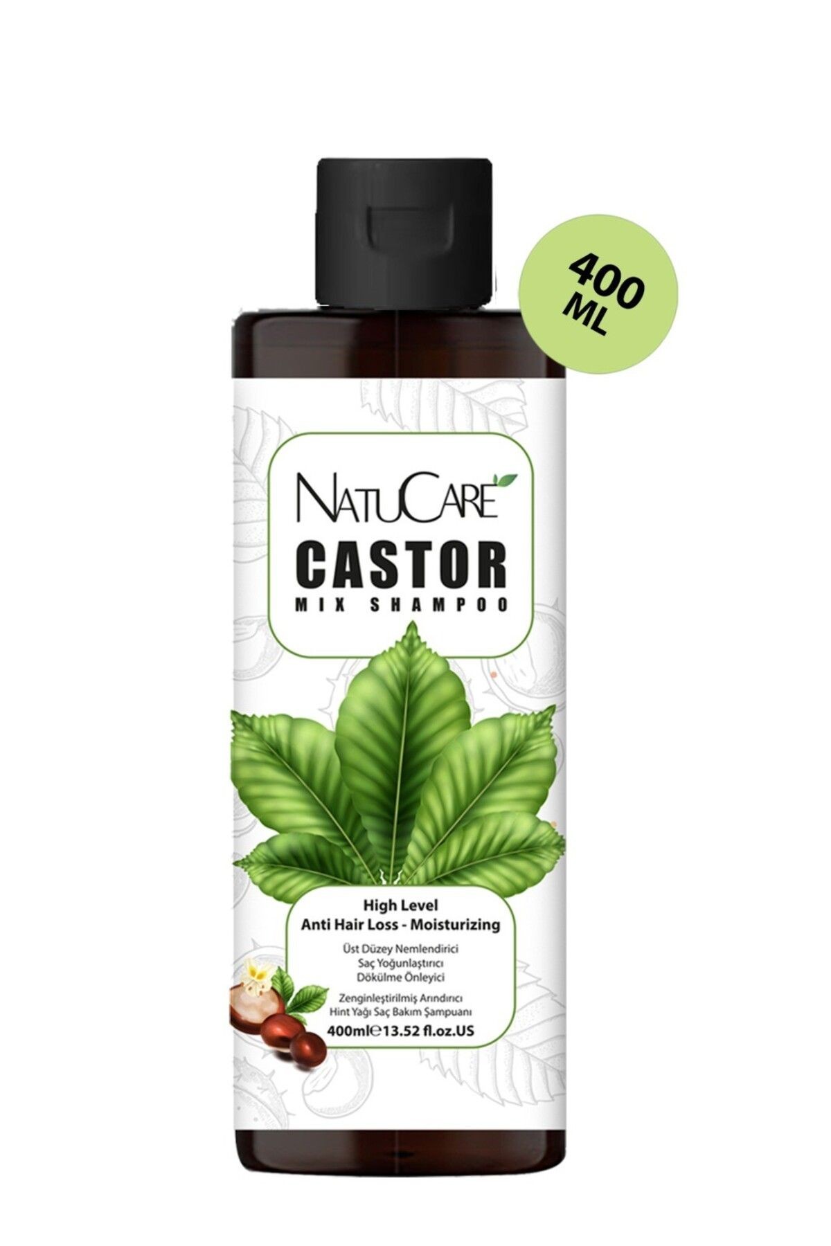 Üst Düzey Onarıcı Ve Yoğun Nemlendirici Castor Hint Saç Bakım Şampuanı 400ml