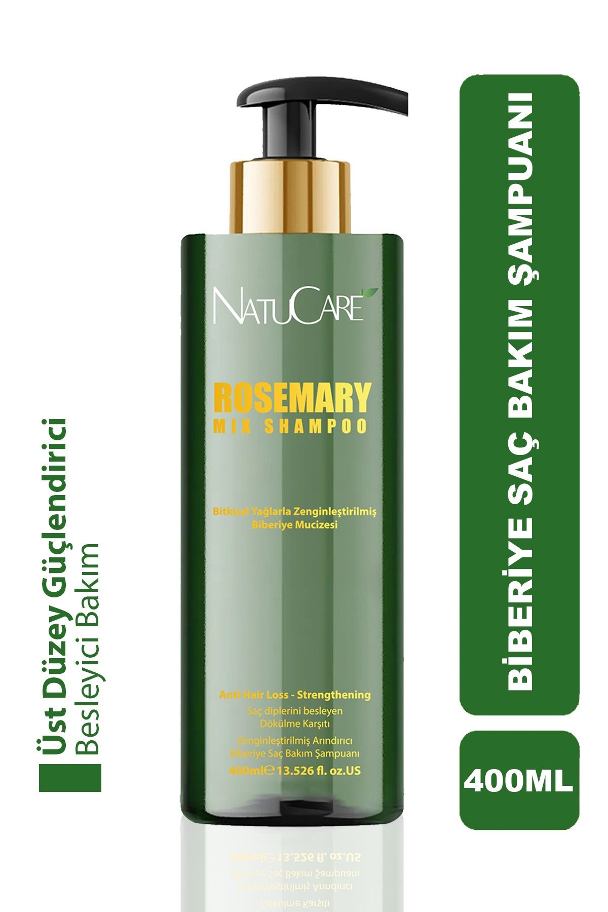 Üst Düzey Güçlendirici Biberiye Şampuanı 400ml