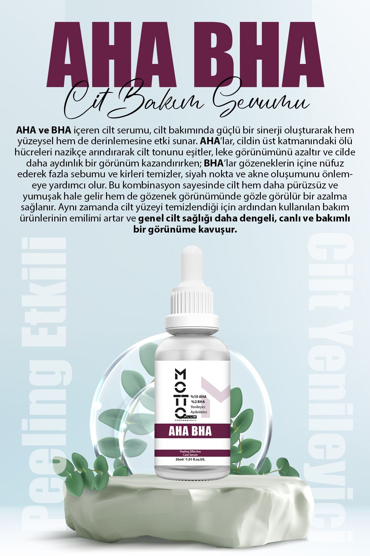 3'lü Cilt Bakım Serum Seti (C Vitamini - Glutatyon - AHA BHA)