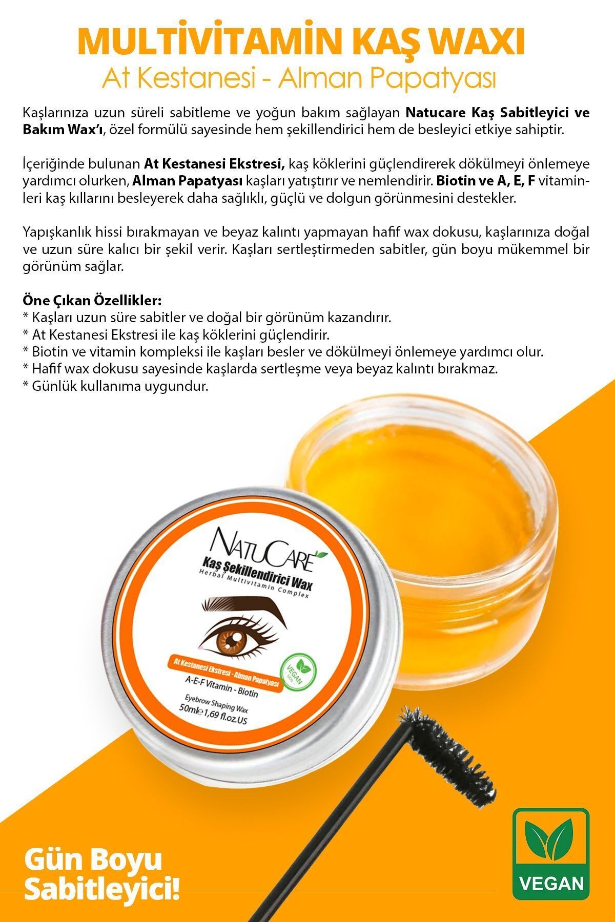 Sabitleyici Ve Parlatıcı Kaş Waxı 50ml