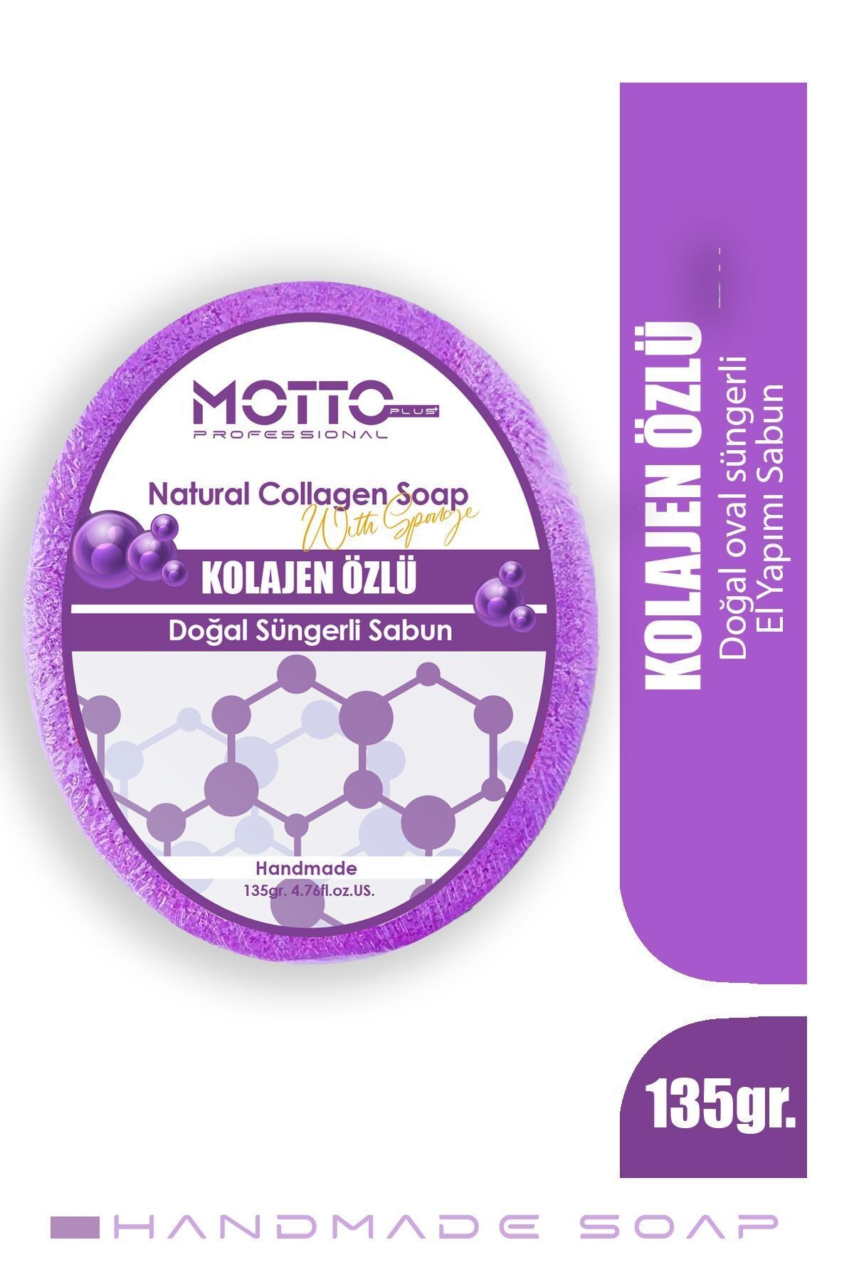 Yaşlanma Belirtilerine Karşı Etkili Oval Kolajen Süngerli Sabun 135 Gr.
