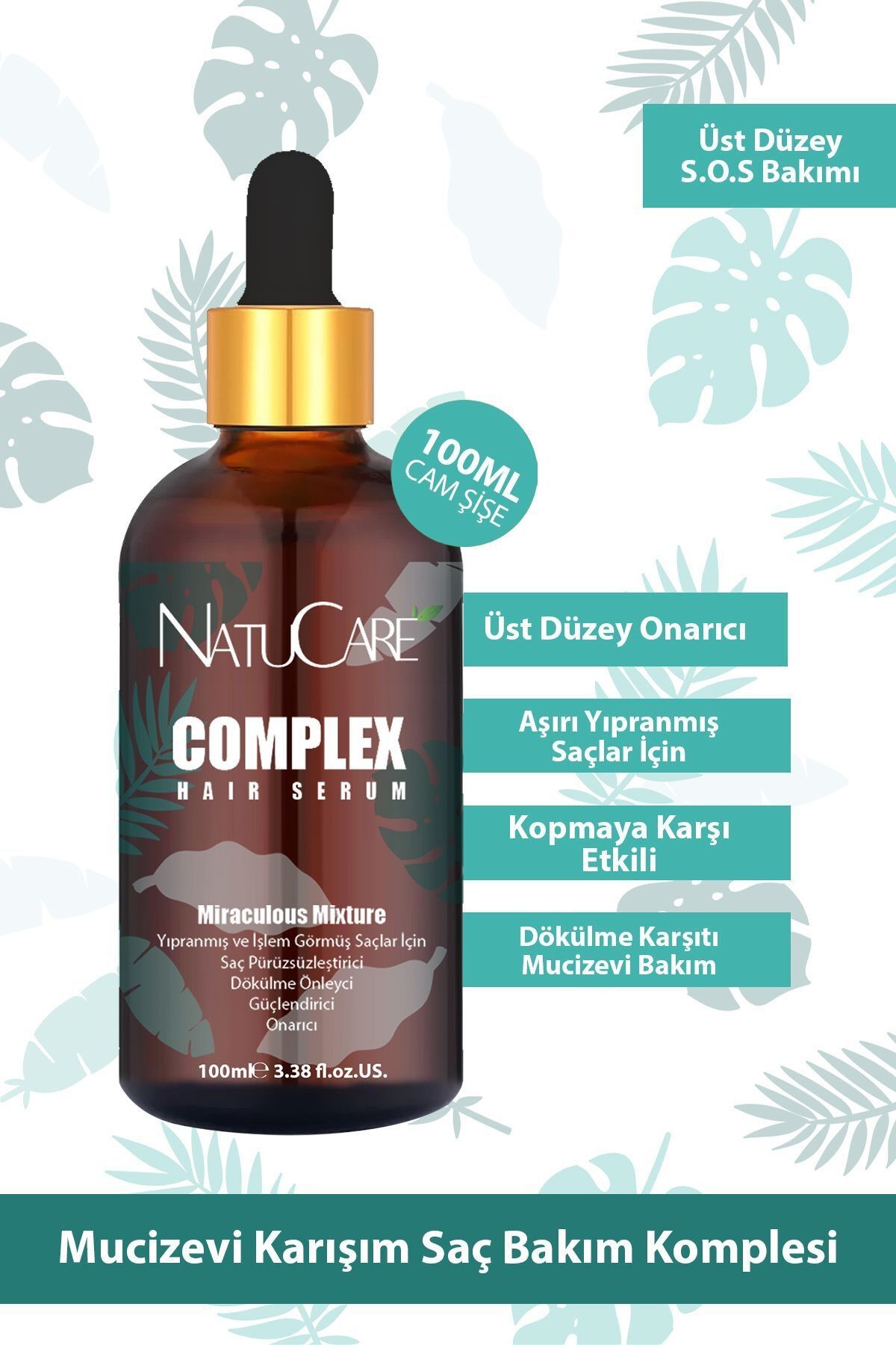 Aşırı Yıpranmış Saçlar Için Mucizevi Karışım Saç Kompleksi 100ml