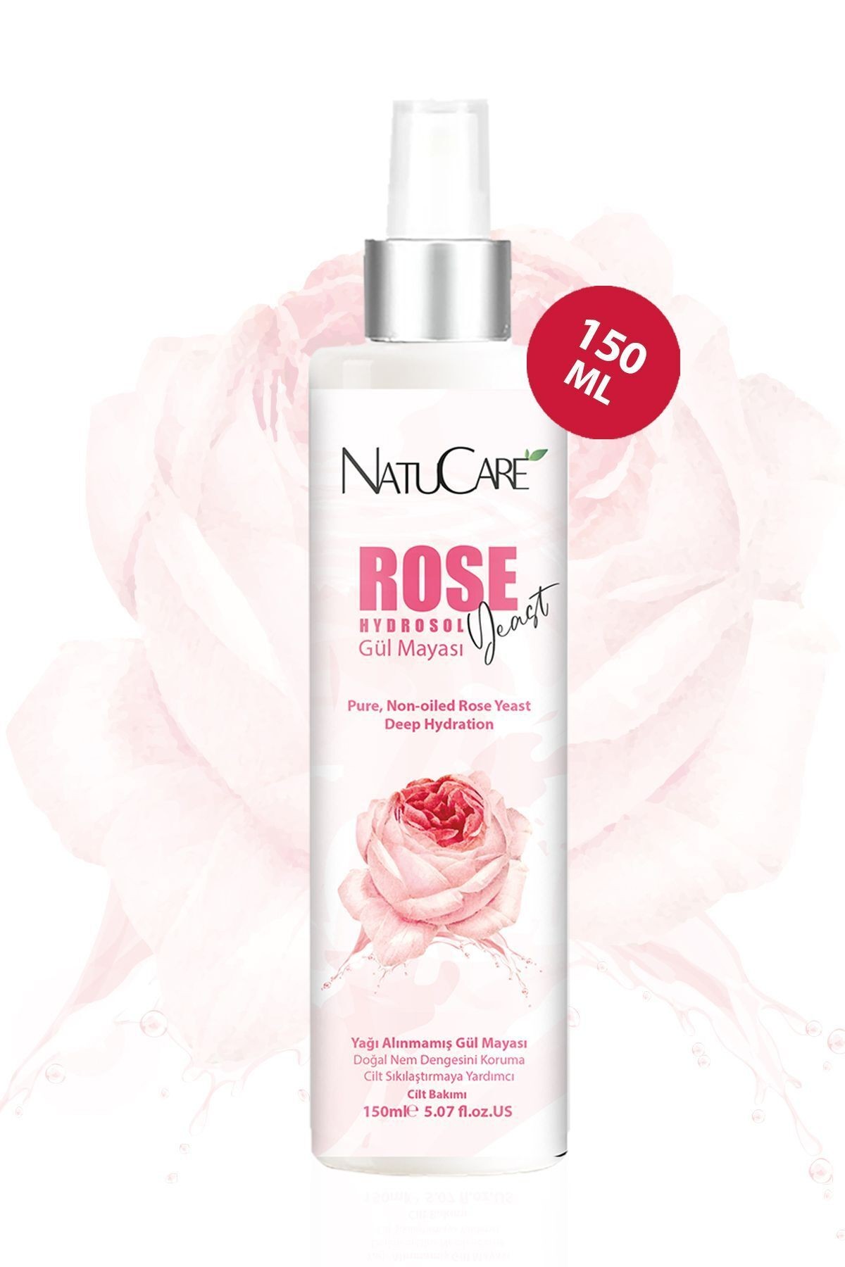 Yoğun Besleyici Ve Cilt Sıkılaştırıcı %100 Saf Ve Doğal Hidrosol Gül Mayası 150ml