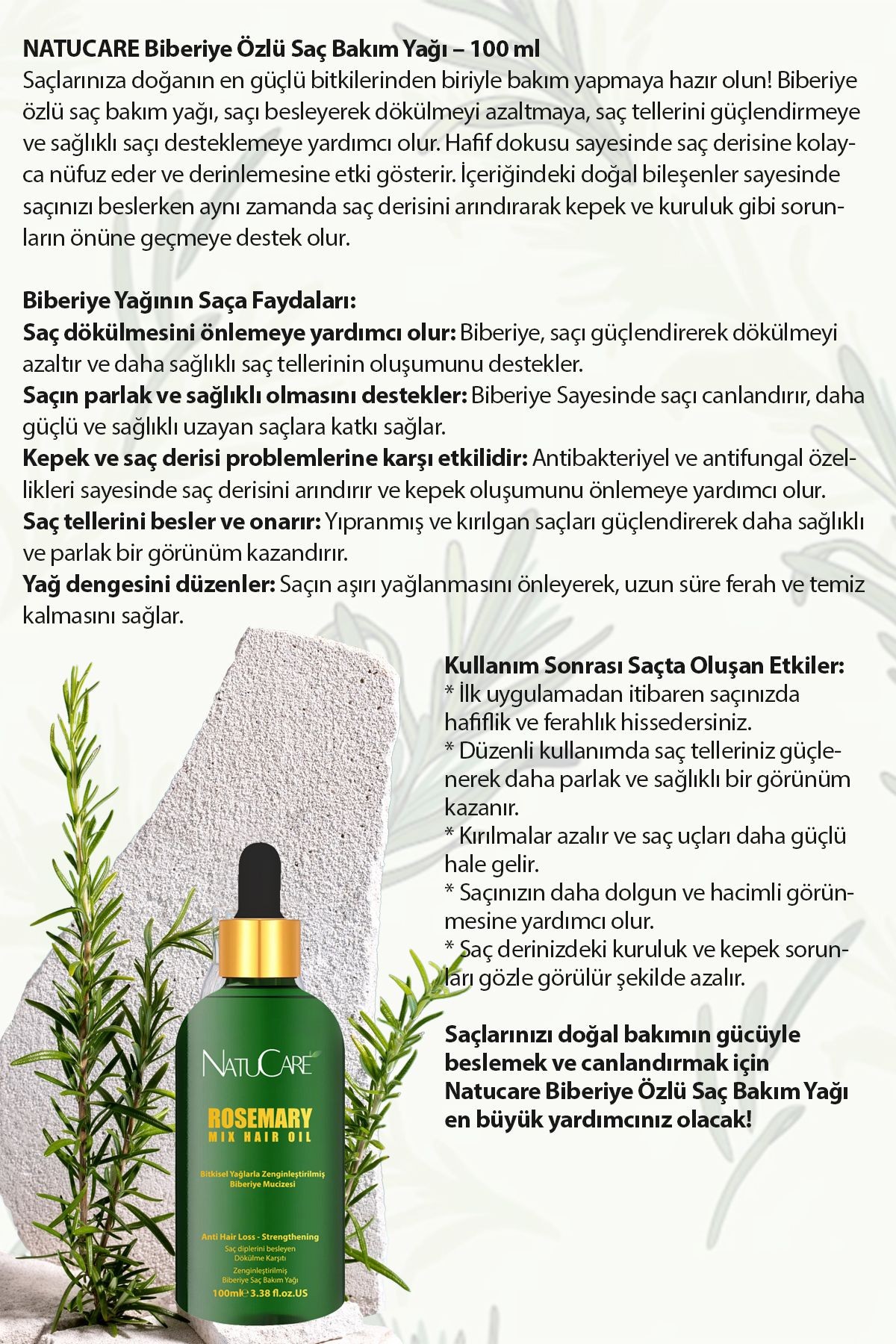 Mucizevi Saç Bakım Tonik Seti; Biberiye Saç Toniği, Biberiye Yağı Ve Sirkeli Multivitamin Saç Tonik