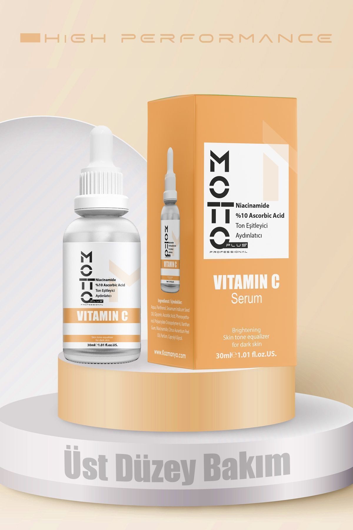 C VİTAMİN Renk Tonu Eşitleyici ve Aydınlatıcı Üst Düzey Peeling Bakım Serumu 30ml