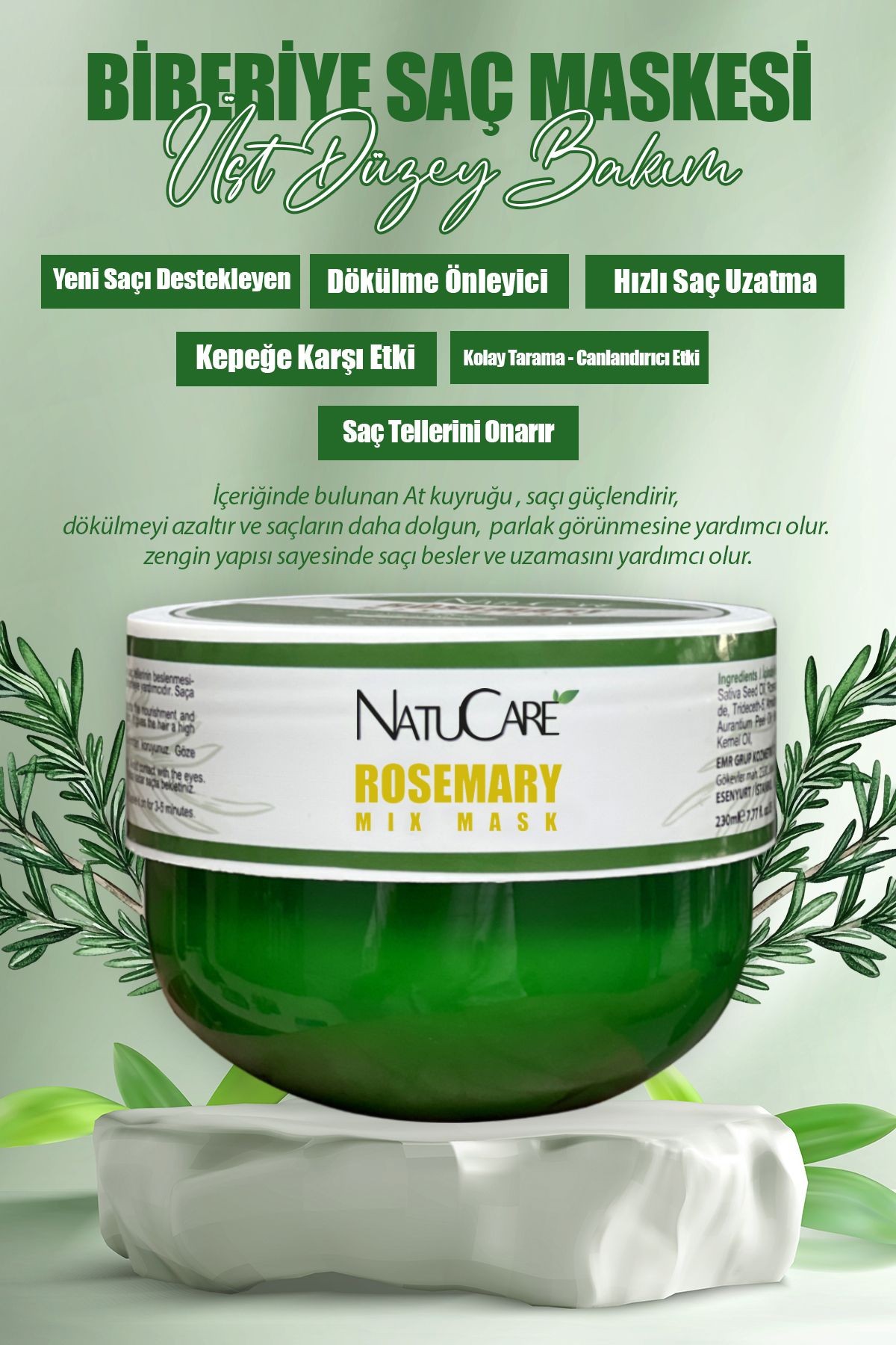 Biberiye Saç Bakım Maskesi 230ml
