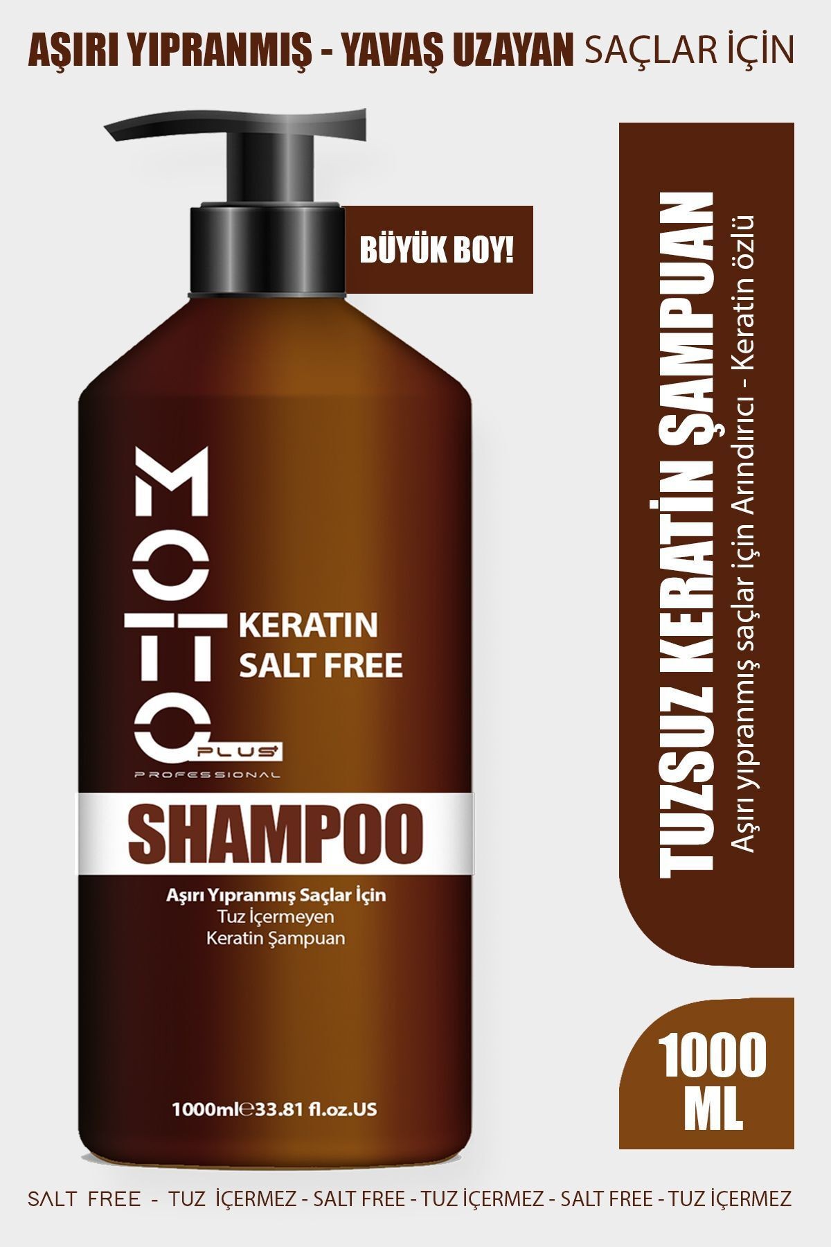 Keratin - Tuzsuz Saç Bakım Şampuanı 1000ml