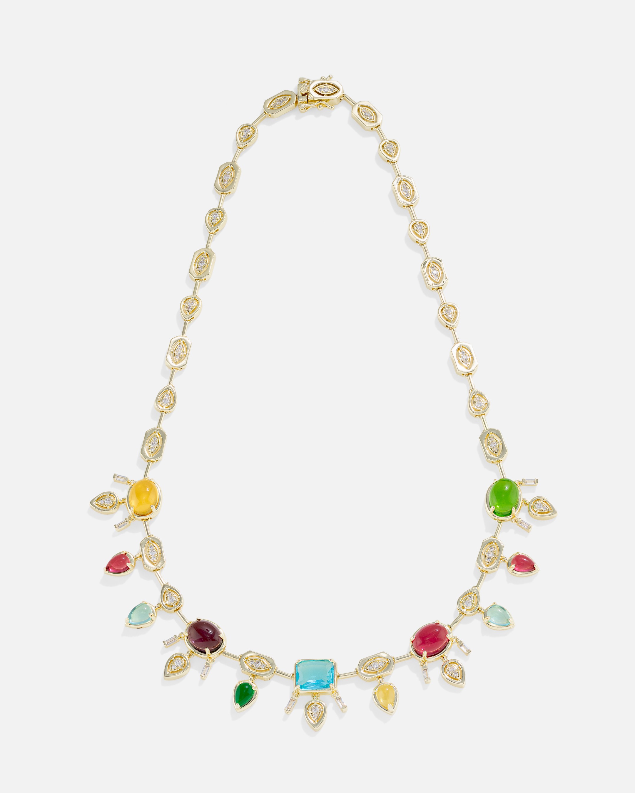 Rodyum Kaplama Renkli  Choker Kolye 