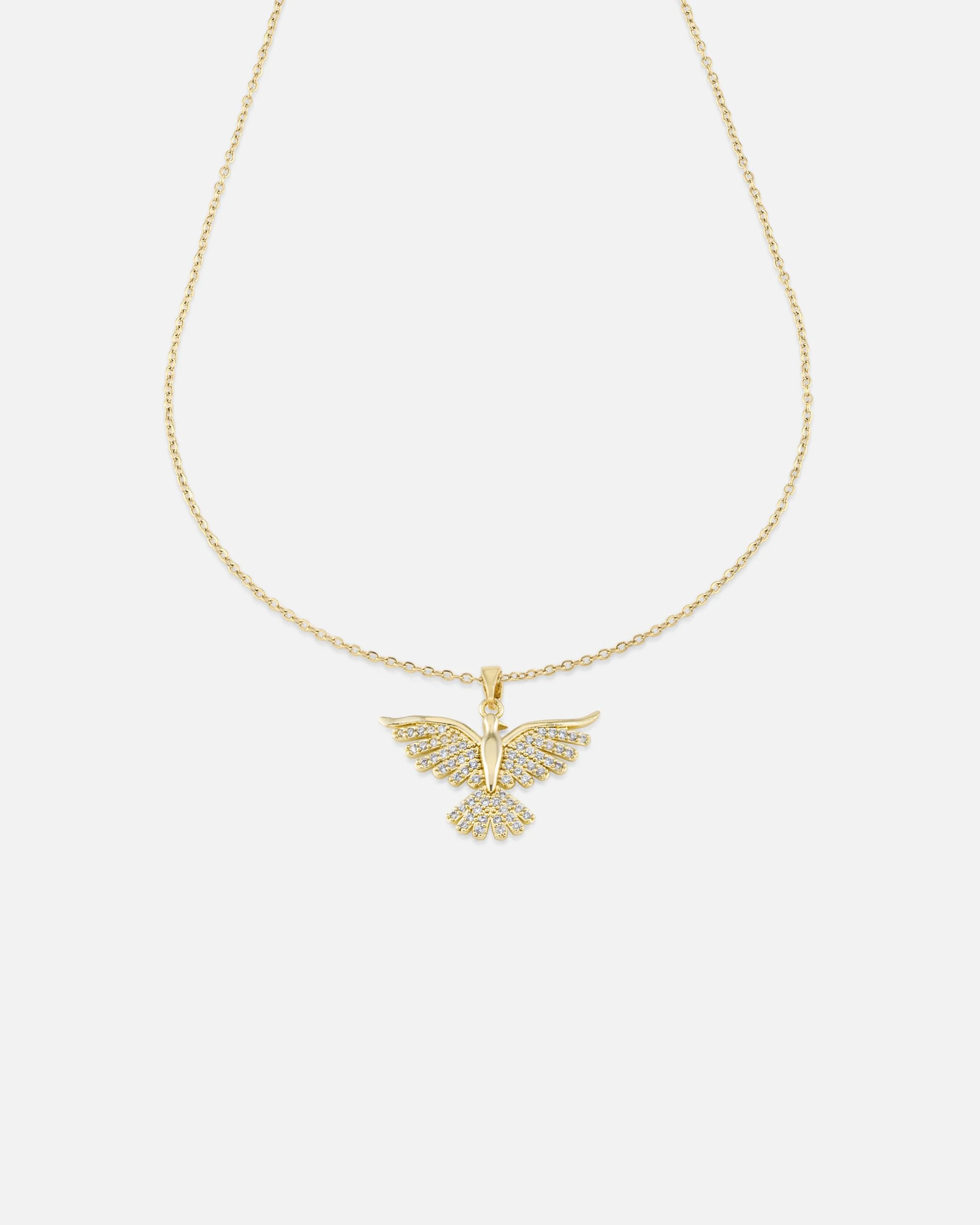 çelik küçük anka kuşu kolye