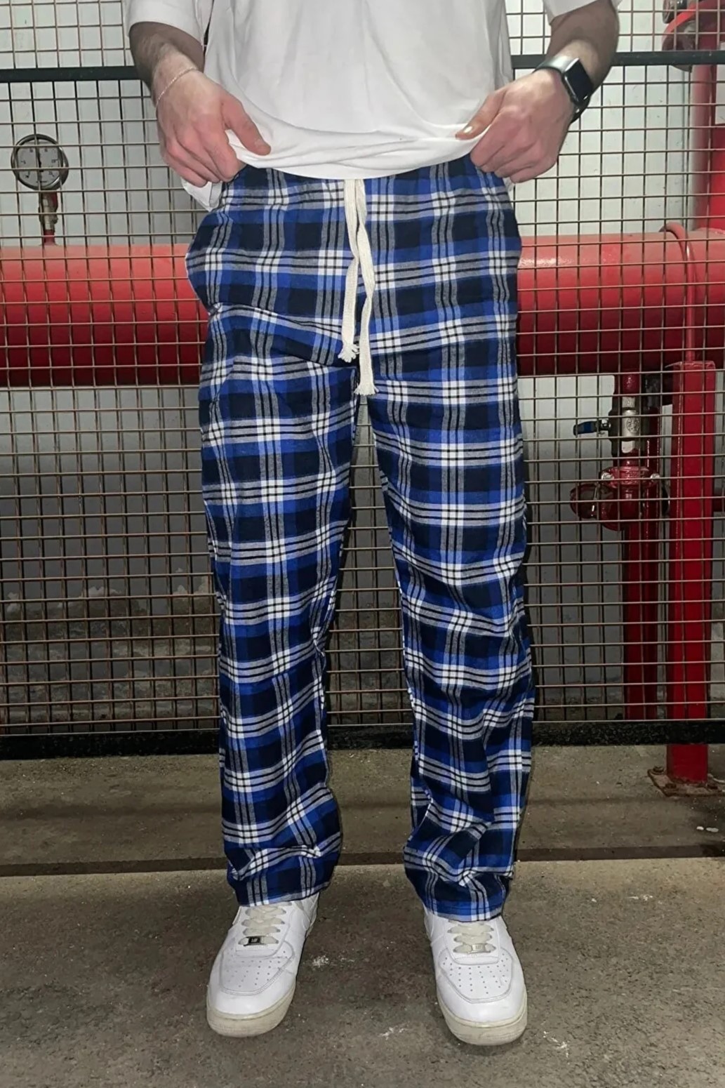 Harajuku Kare Desenli Unisex Pijama Eşofman