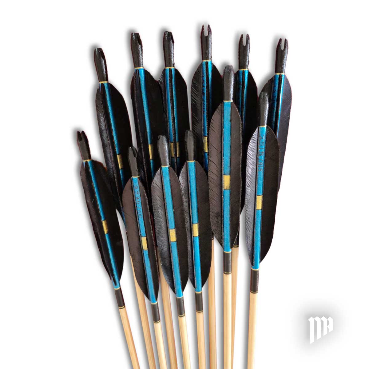 Premium Wooden Arrow / Black - 6 pieces