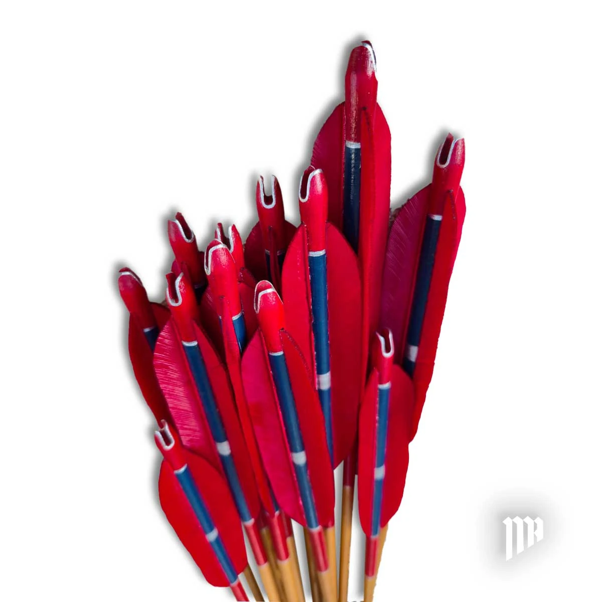 Premium Wooden Arrow / Red - 6 pieces