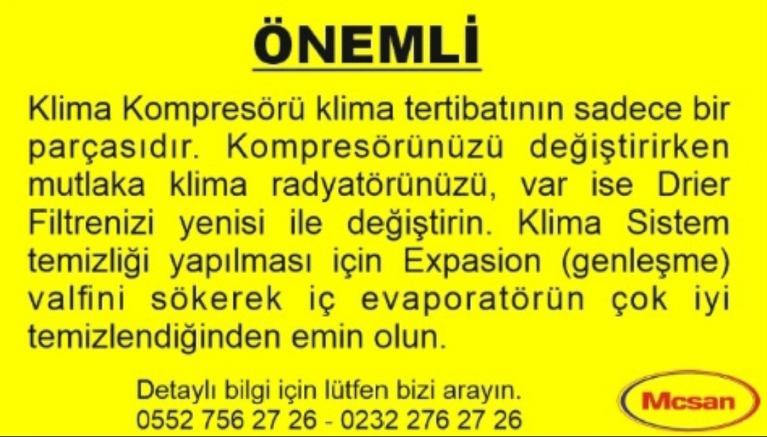 BMW 1 - 3 - 5 - X1 Serisi Klima Kompresörü 64526987863