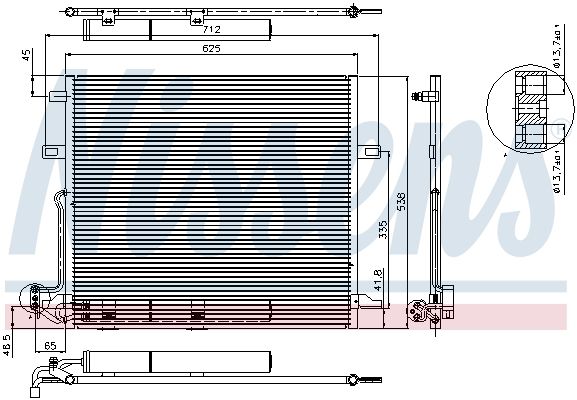 Mercedes ML W164 - GL W461 2005-2011 Klima Radyatörü Kondanser A2515000054