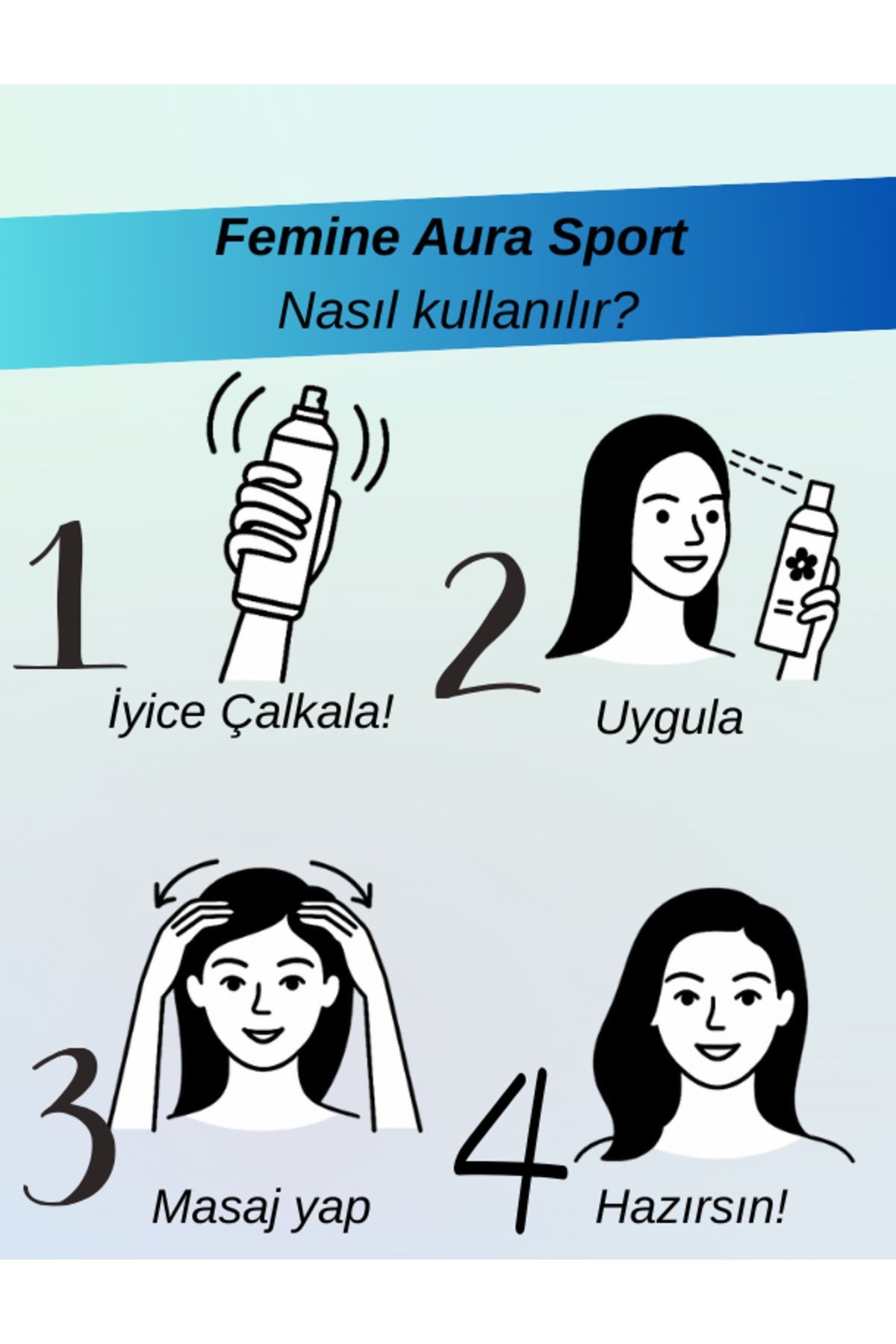 Uv Koruma Ekstra Hacim Sağlayan Saç Parfümü Etkili Feminine Aura Sport 200 ml Kuru Şampuan