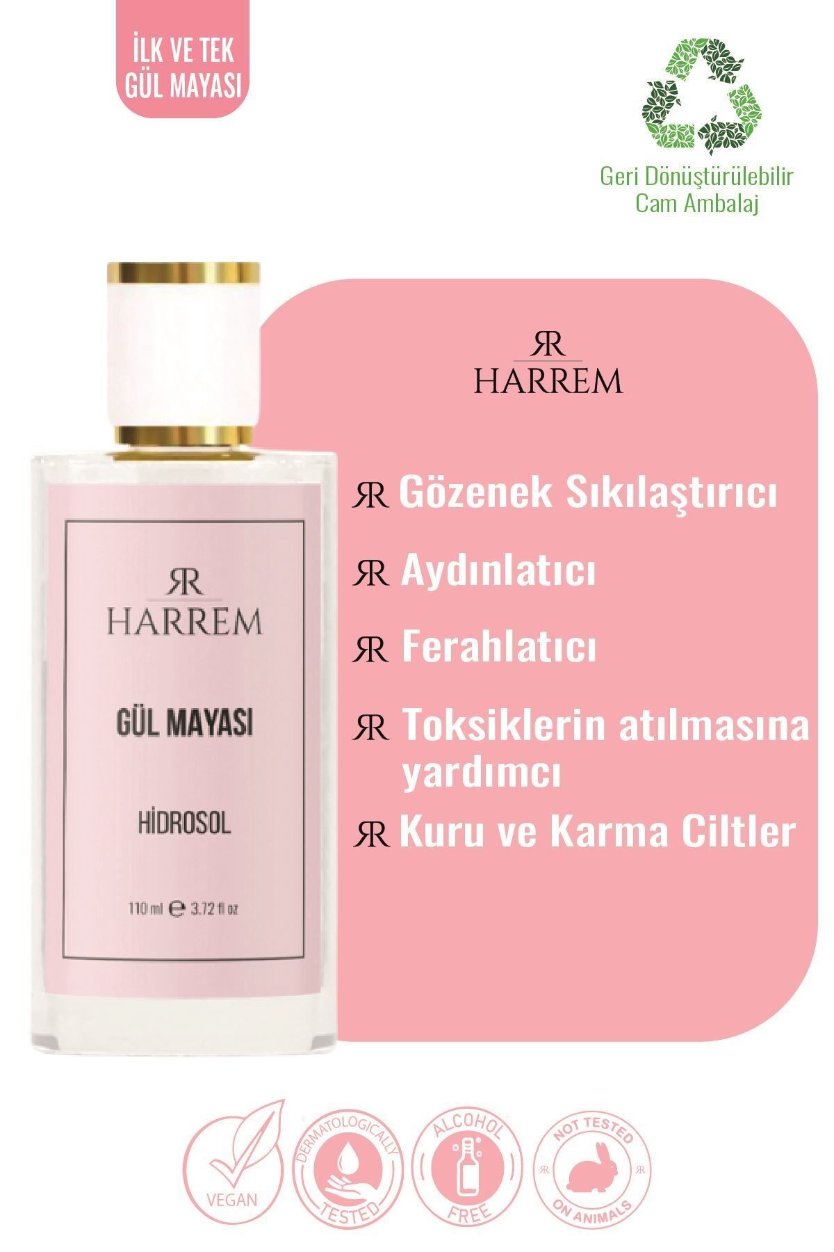 Gül Mayası Suyu Aydınlatıcı Ve Gözenek Sıkılaştırıcı Tonik 110 Ml 2'li Set